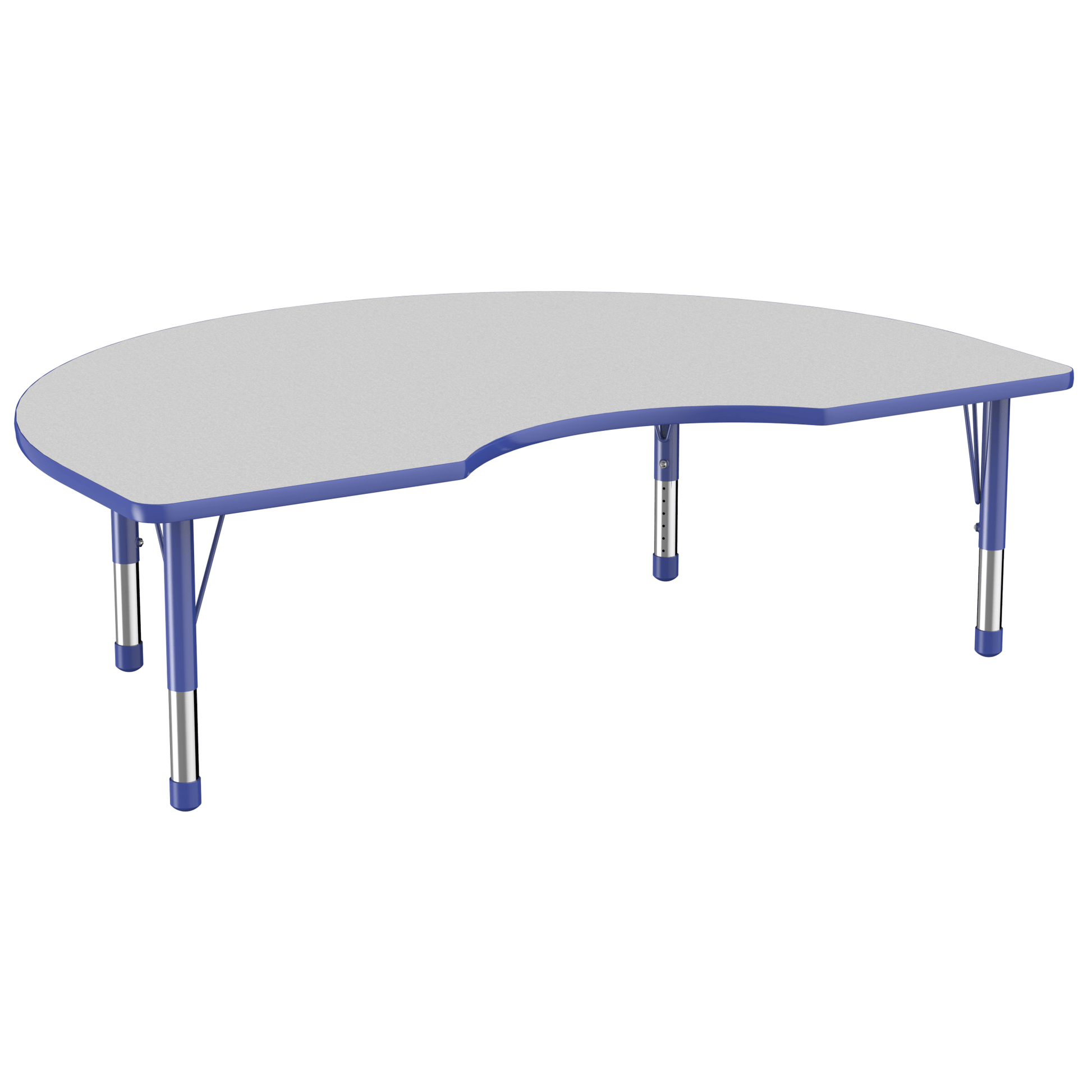 FDP 48" x 72" Kidney T - Molding Activity Table with Adjustable Chunky Legs (FDP - 10087 - XX) - SchoolOutlet