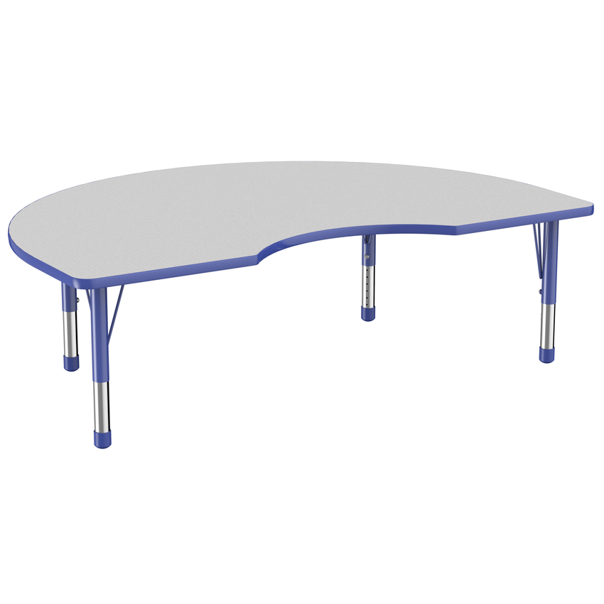 FDP 48" x 72" Kidney T - Molding Activity Table with Adjustable Chunky Legs (FDP - 10087 - XX) - SchoolOutlet