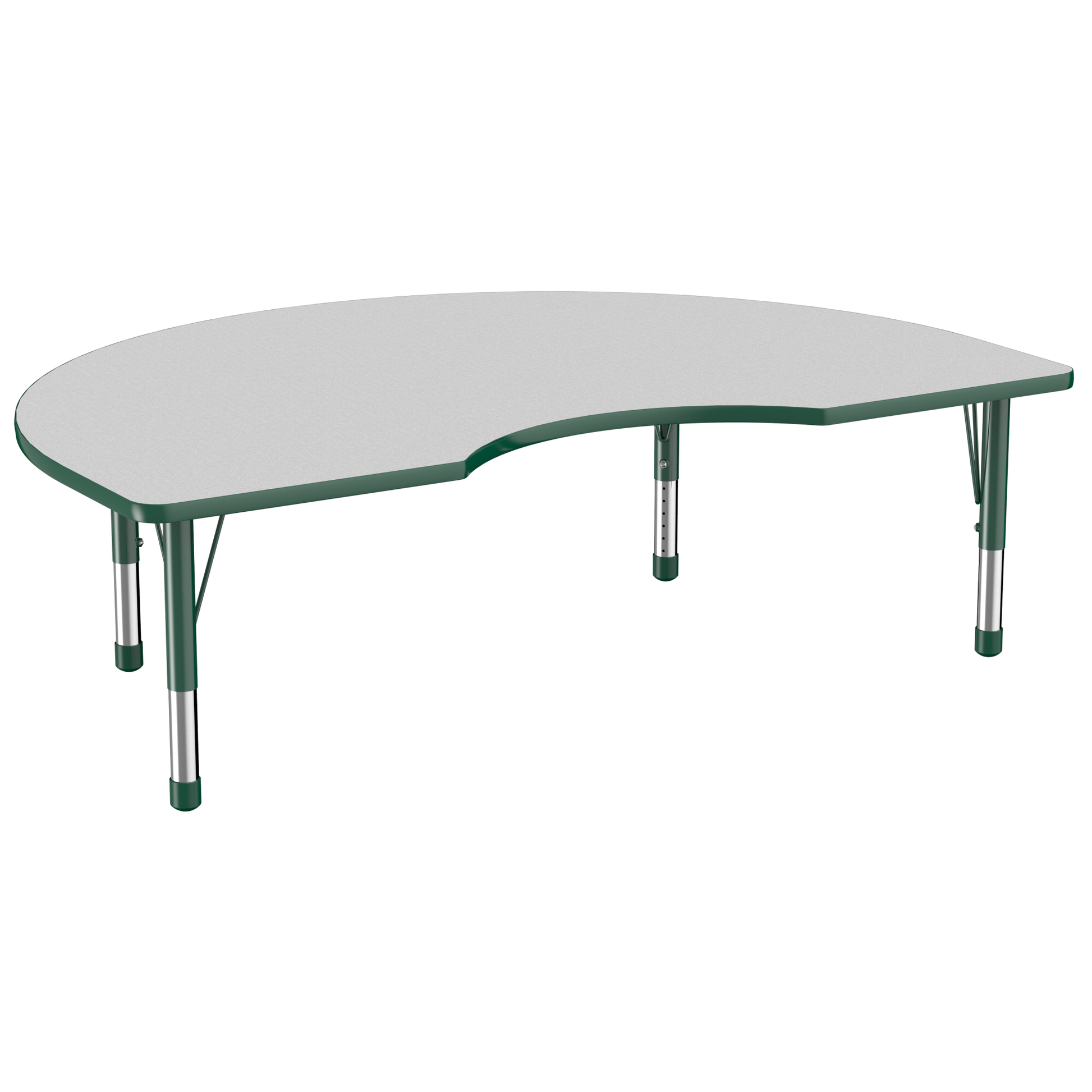 FDP 48" x 72" Kidney T - Molding Activity Table with Adjustable Chunky Legs (FDP - 10087 - XX) - SchoolOutlet