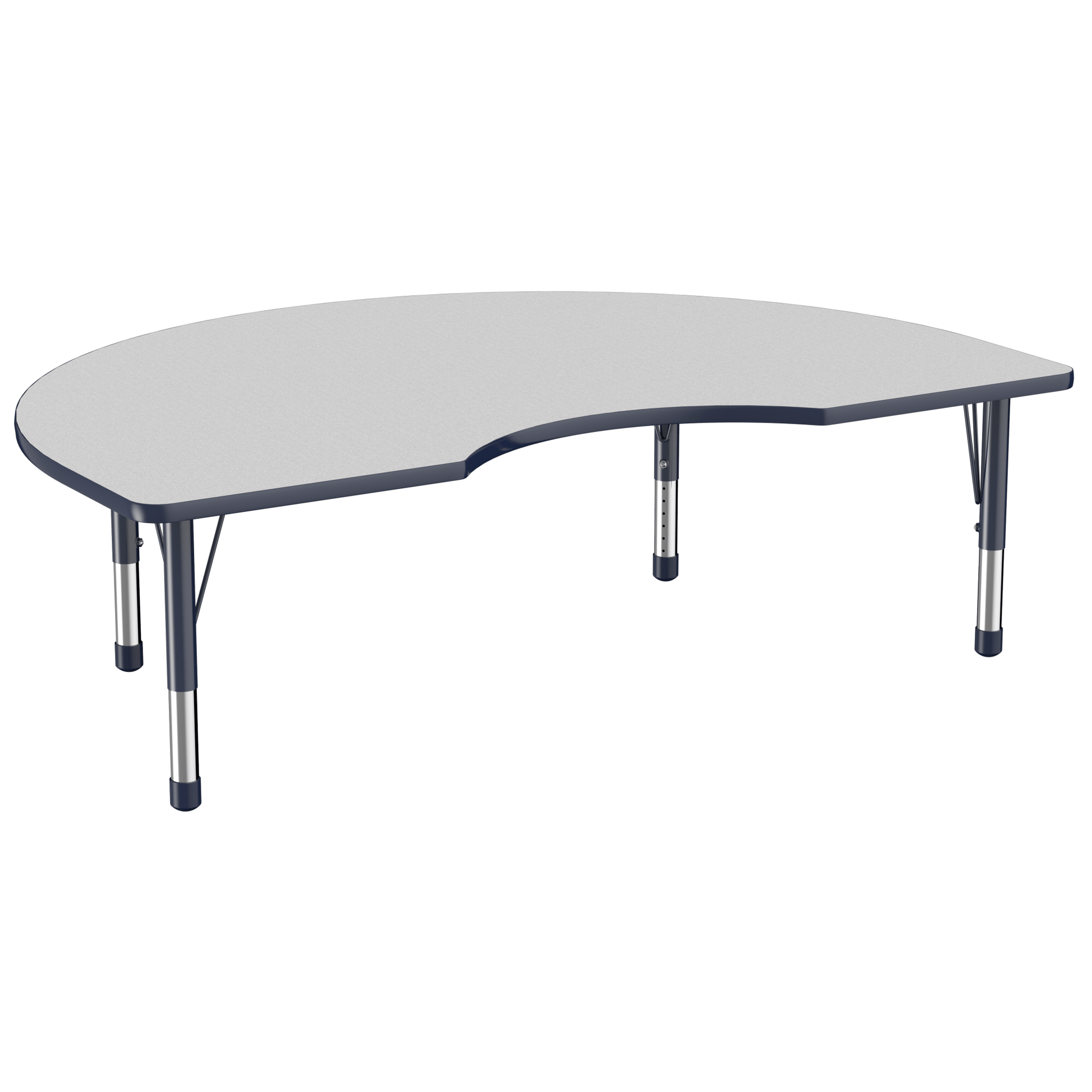 FDP 48" x 72" Kidney T - Molding Activity Table with Adjustable Chunky Legs (FDP - 10087 - XX) - SchoolOutlet