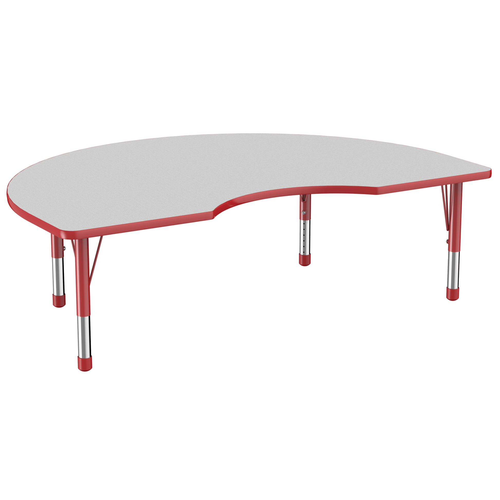 FDP 48" x 72" Kidney T - Molding Activity Table with Adjustable Chunky Legs (FDP - 10087 - XX) - SchoolOutlet