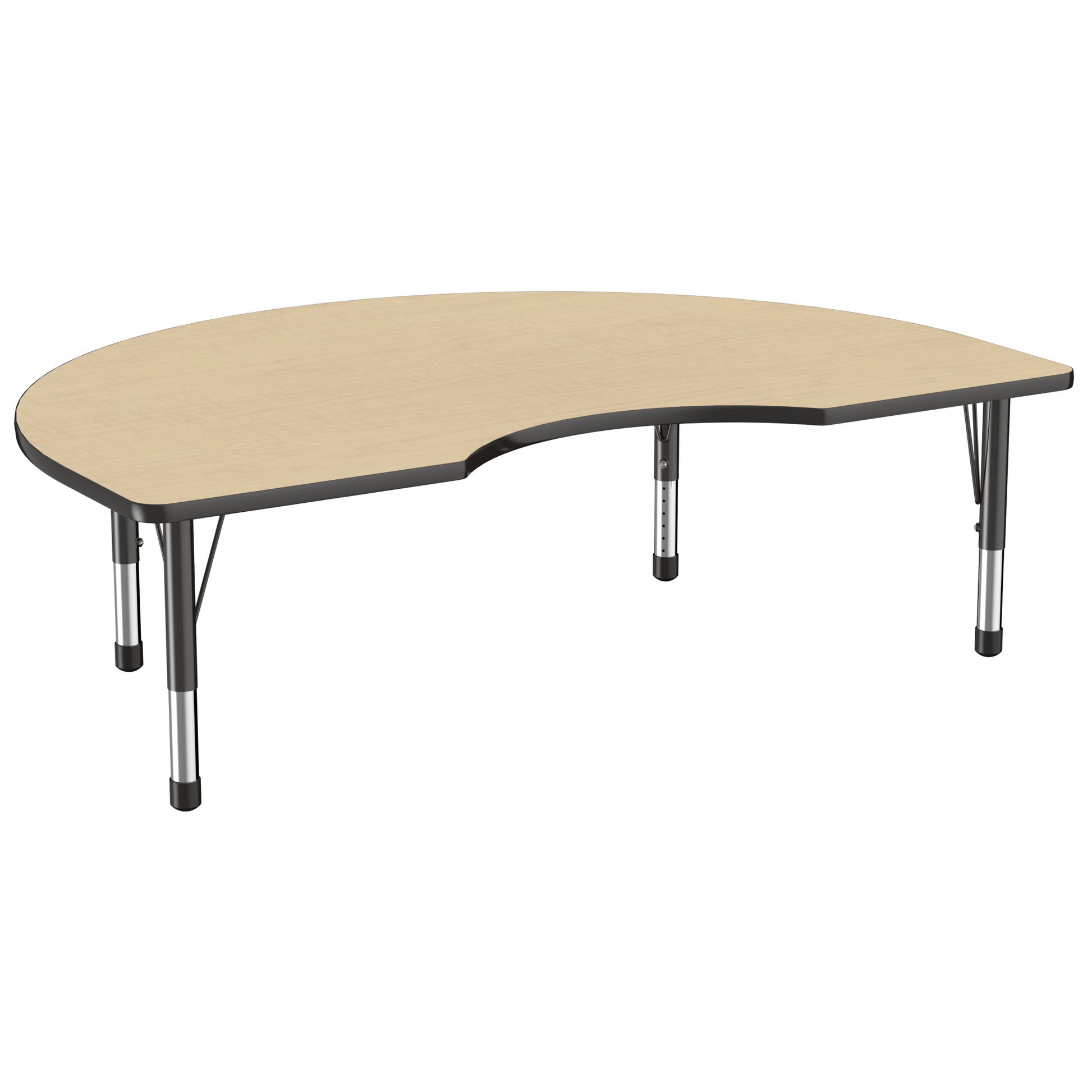 FDP 48" x 72" Kidney T - Molding Activity Table with Adjustable Chunky Legs (FDP - 10087 - XX) - SchoolOutlet