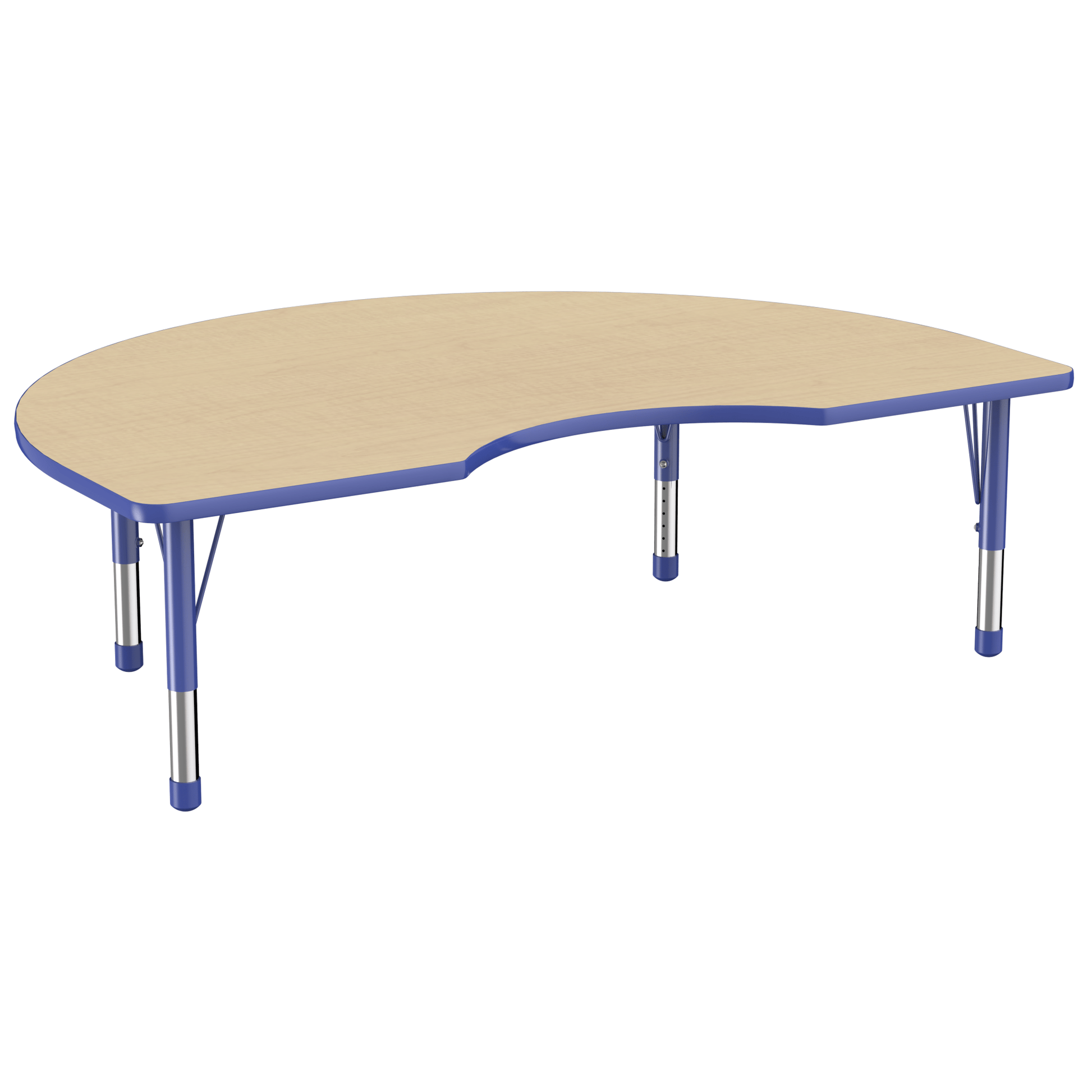 FDP 48" x 72" Kidney T - Molding Activity Table with Adjustable Chunky Legs (FDP - 10087 - XX) - SchoolOutlet