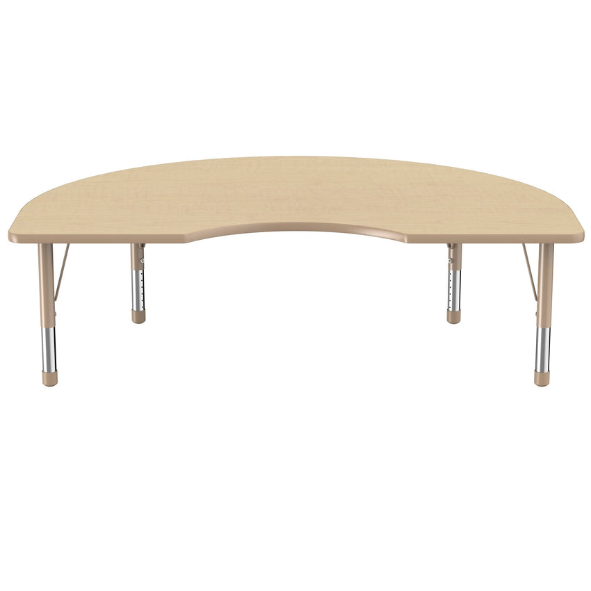 FDP 48" x 72" Kidney T - Molding Activity Table with Adjustable Chunky Legs (FDP - 10087 - XX) - SchoolOutlet