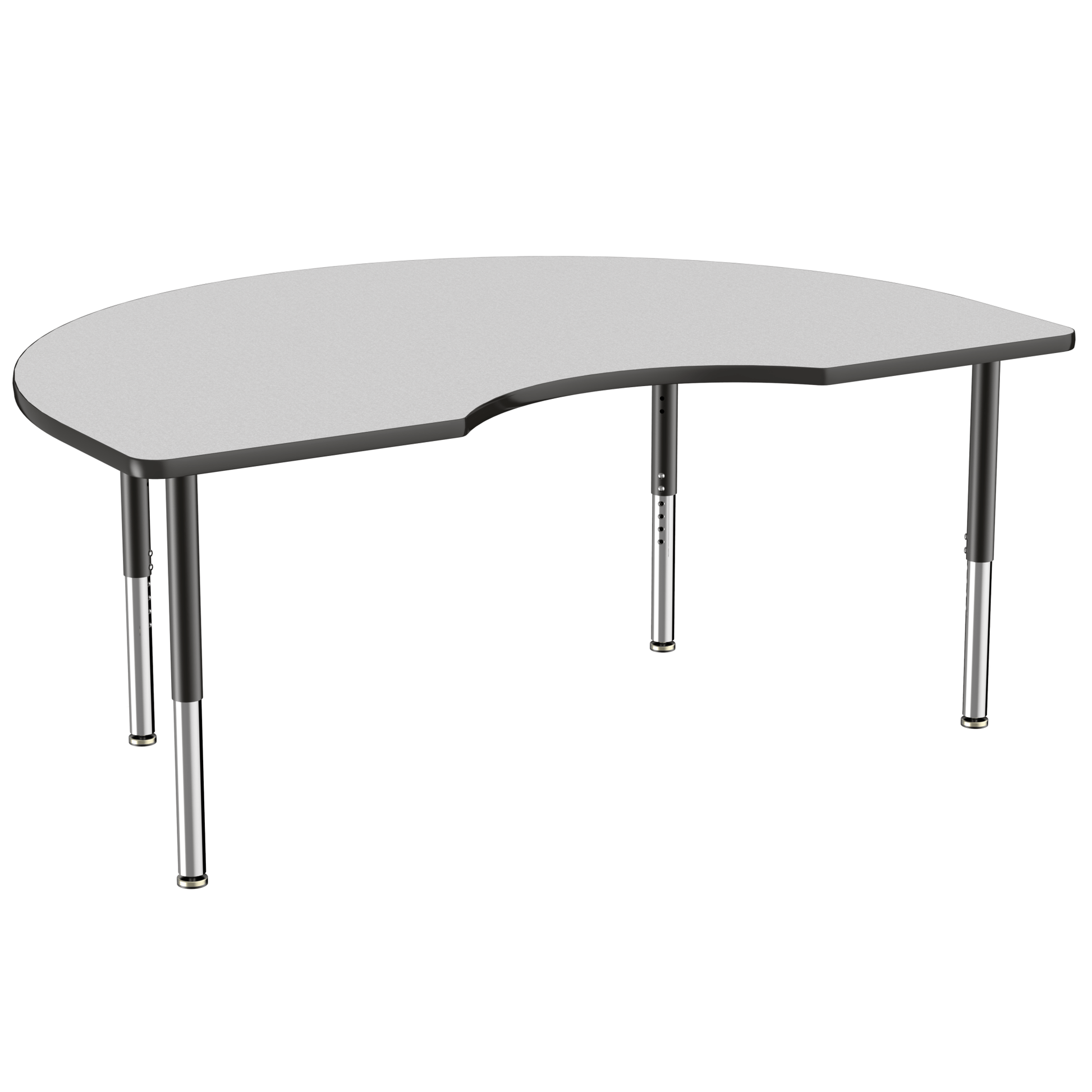 FDP 48" x 72" Kidney T - Molding Activity Table with Adjustable Super Legs (FDP - 10088 - XX) - SchoolOutlet
