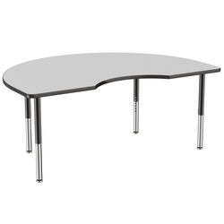 FDP 48" x 72" Kidney T-Molding Activity Table with Adjustable Super Legs (FDP-10088-XX)