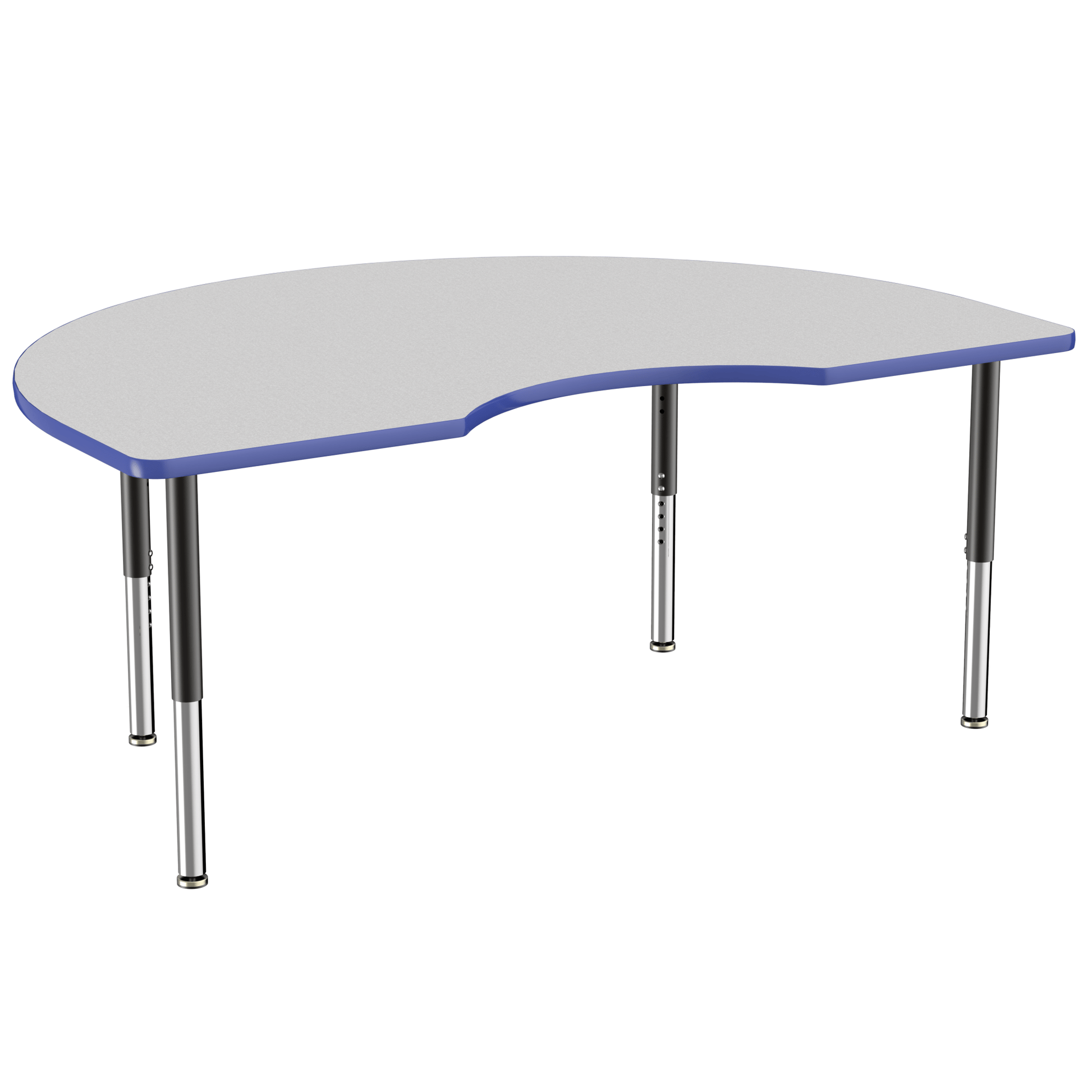 FDP 48" x 72" Kidney T - Molding Activity Table with Adjustable Super Legs (FDP - 10088 - XX) - SchoolOutlet