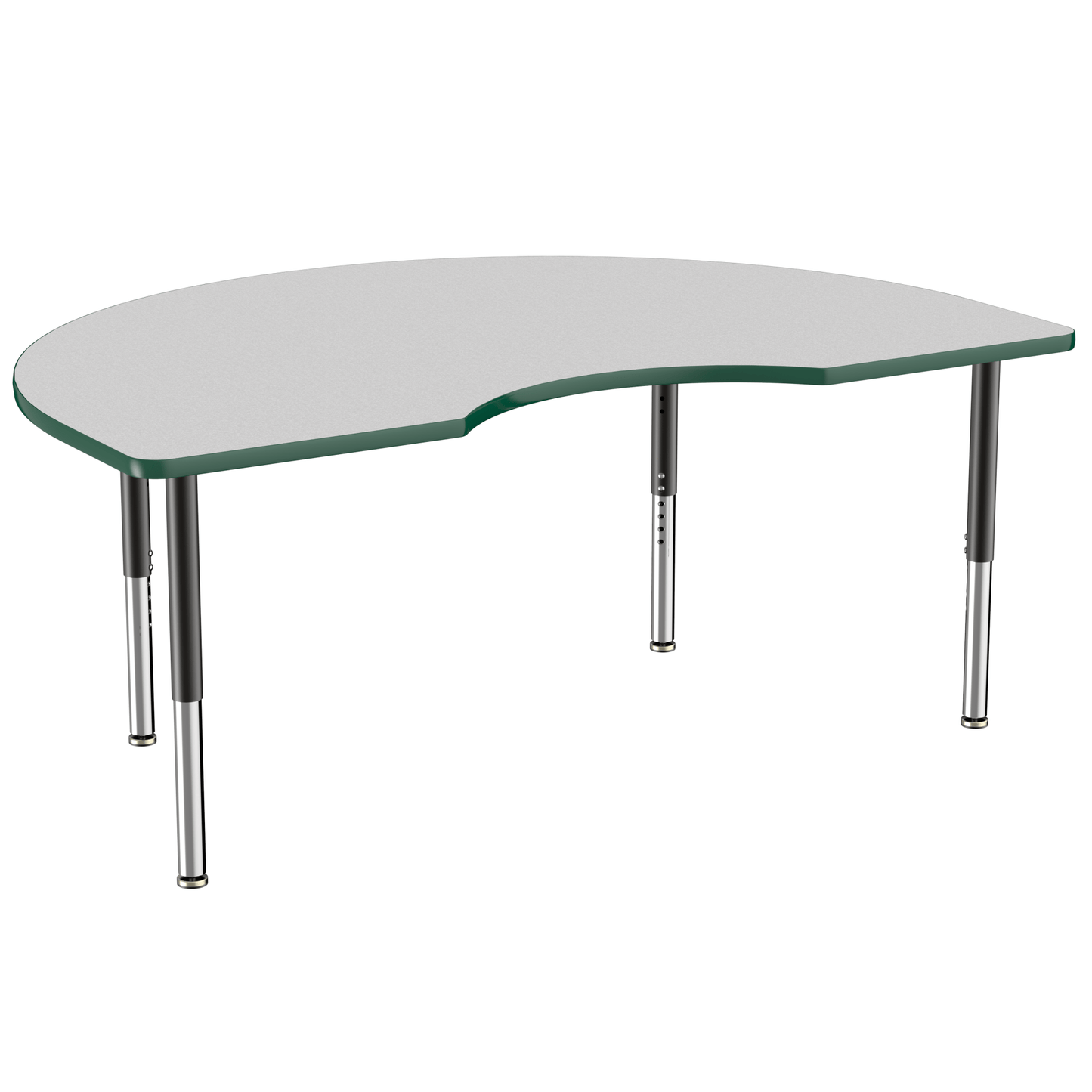 FDP 48" x 72" Kidney T - Molding Activity Table with Adjustable Super Legs (FDP - 10088 - XX) - SchoolOutlet