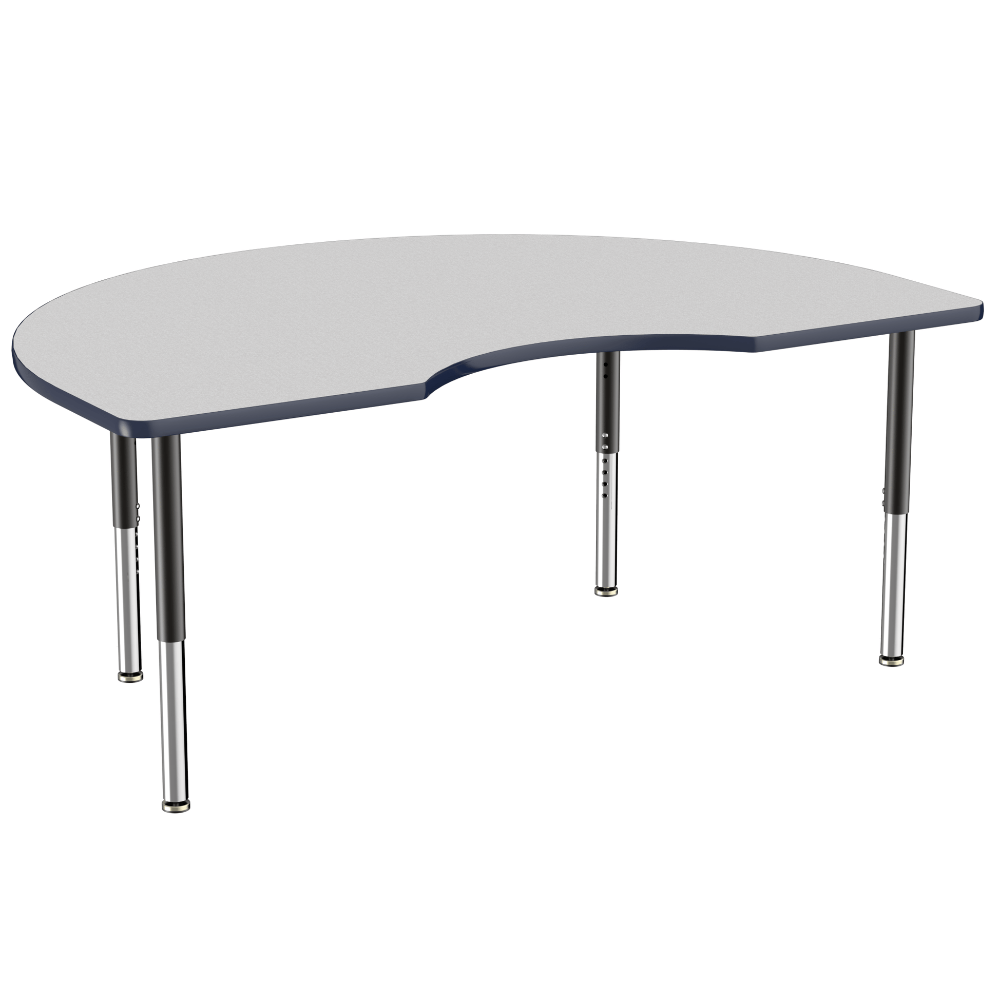 FDP 48" x 72" Kidney T - Molding Activity Table with Adjustable Super Legs (FDP - 10088 - XX) - SchoolOutlet