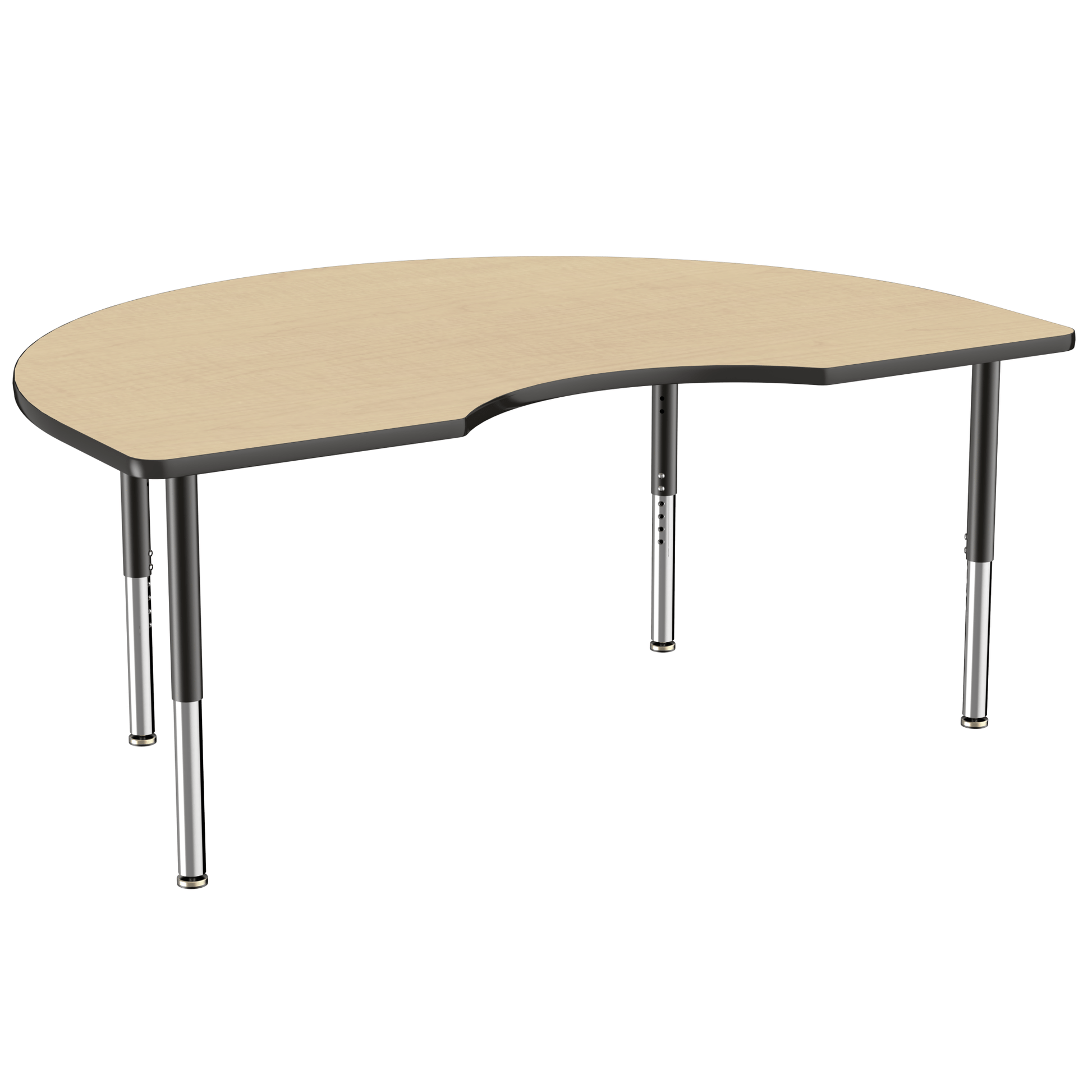 FDP 48" x 72" Kidney T - Molding Activity Table with Adjustable Super Legs (FDP - 10088 - XX) - SchoolOutlet
