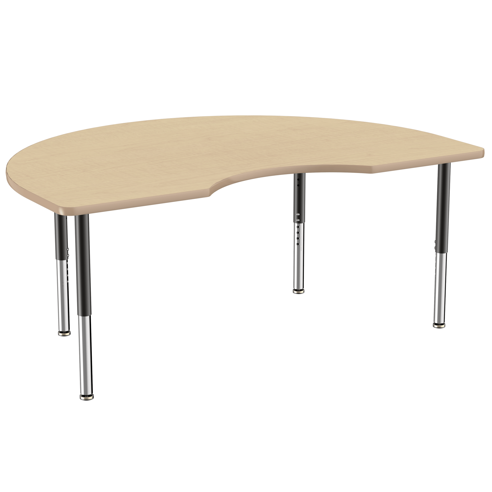 FDP 48" x 72" Kidney T - Molding Activity Table with Adjustable Super Legs (FDP - 10088 - XX) - SchoolOutlet