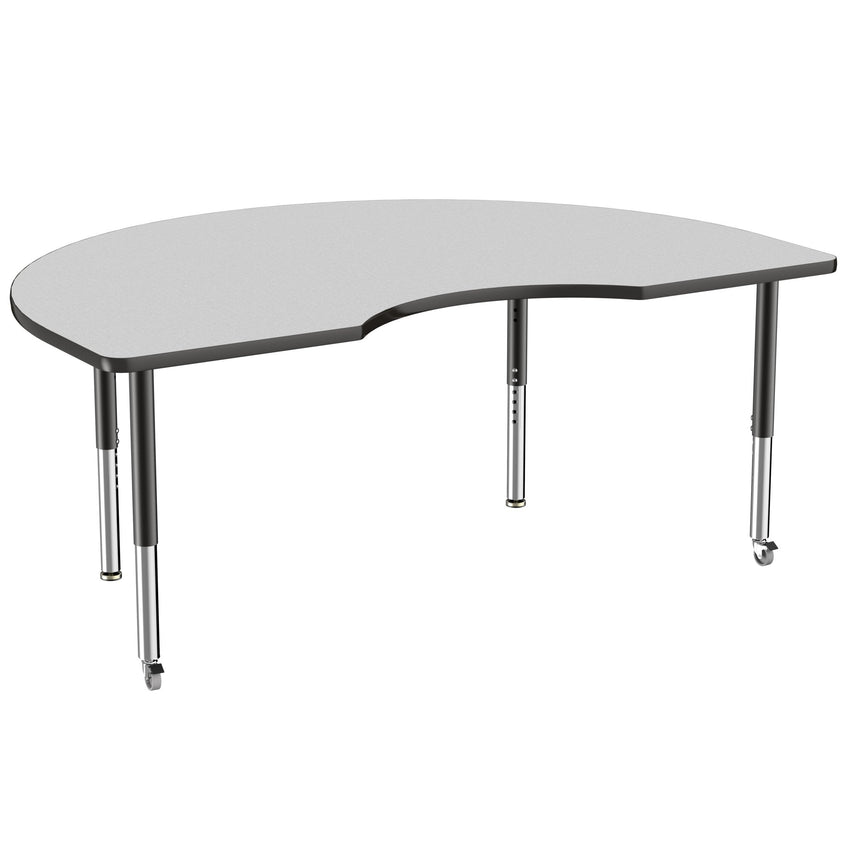 FDP 48" x 72" Kidney T - Molding Activity Table with Adjustable Super Legs (FDP - 10088 - XX) - SchoolOutlet