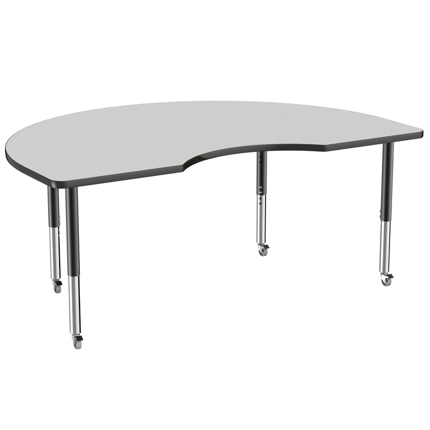 FDP 48" x 72" Kidney T - Molding Activity Table with Adjustable Super Legs (FDP - 10088 - XX) - SchoolOutlet