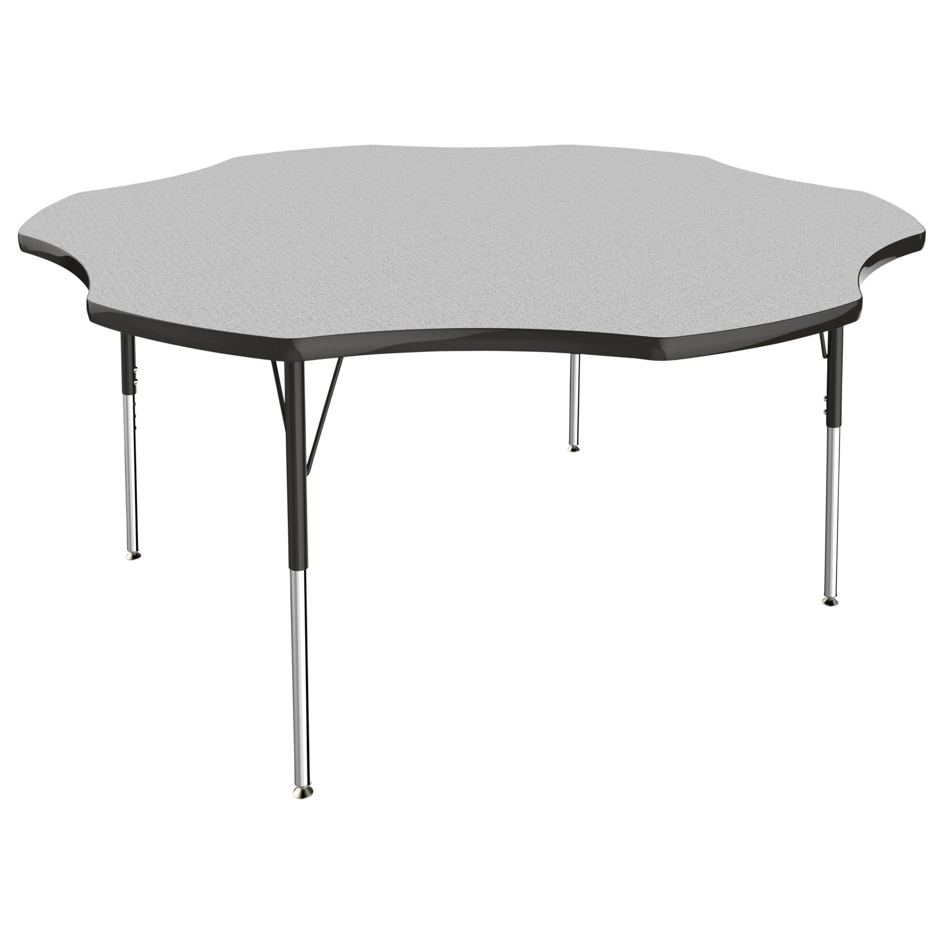 FDP 60" x 60" Flower T - Molding Activity Table with Adjustable Standard Swivel Glide Legs (FDP - 10089 - XX) - SchoolOutlet
