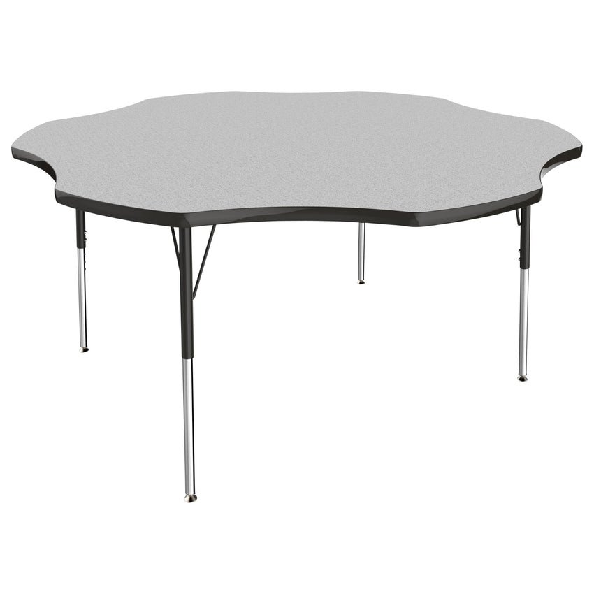 FDP 60" x 60" Flower T - Molding Activity Table with Adjustable Standard Swivel Glide Legs (FDP - 10089 - XX) - SchoolOutlet