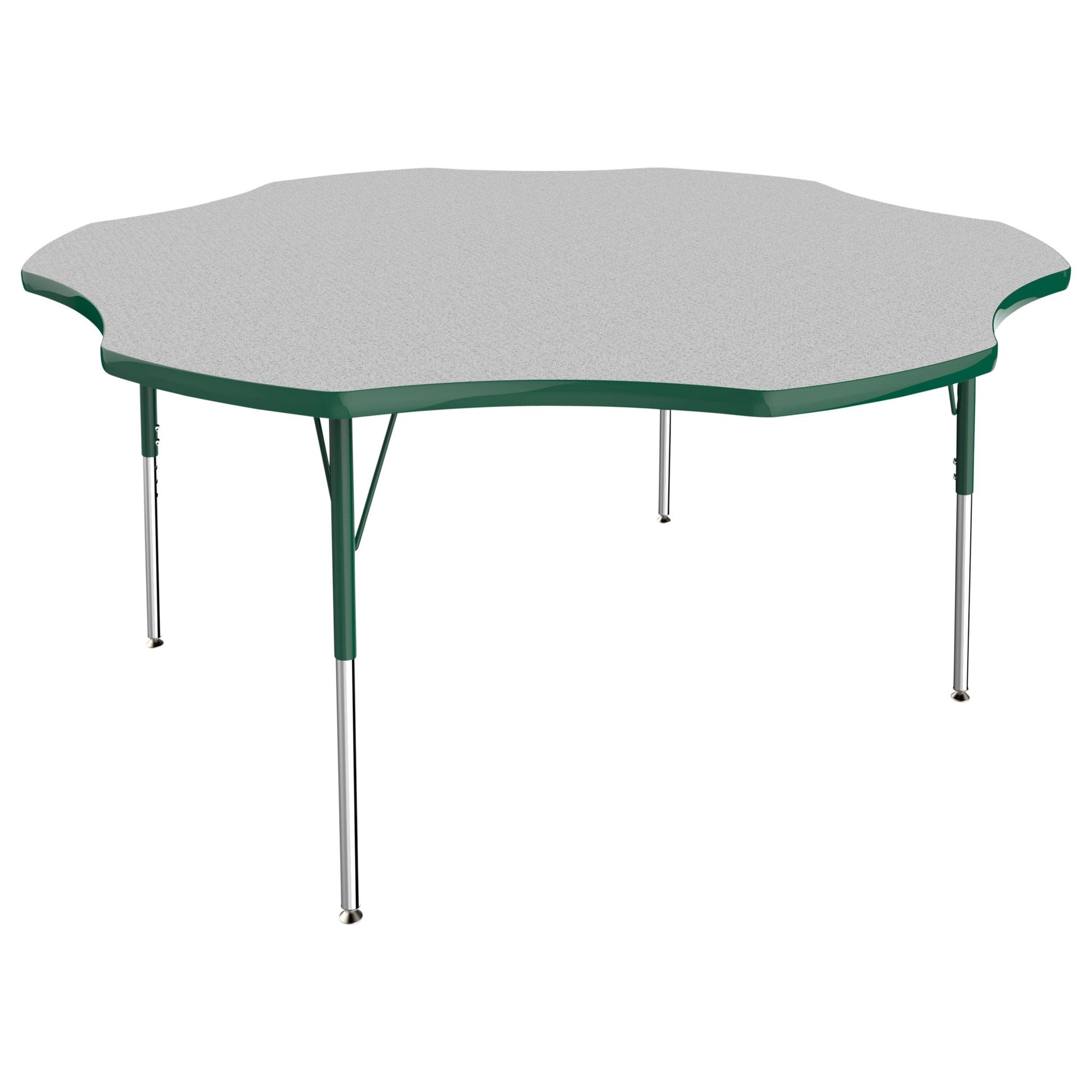 FDP 60" x 60" Flower T - Molding Activity Table with Adjustable Standard Swivel Glide Legs (FDP - 10089 - XX) - SchoolOutlet