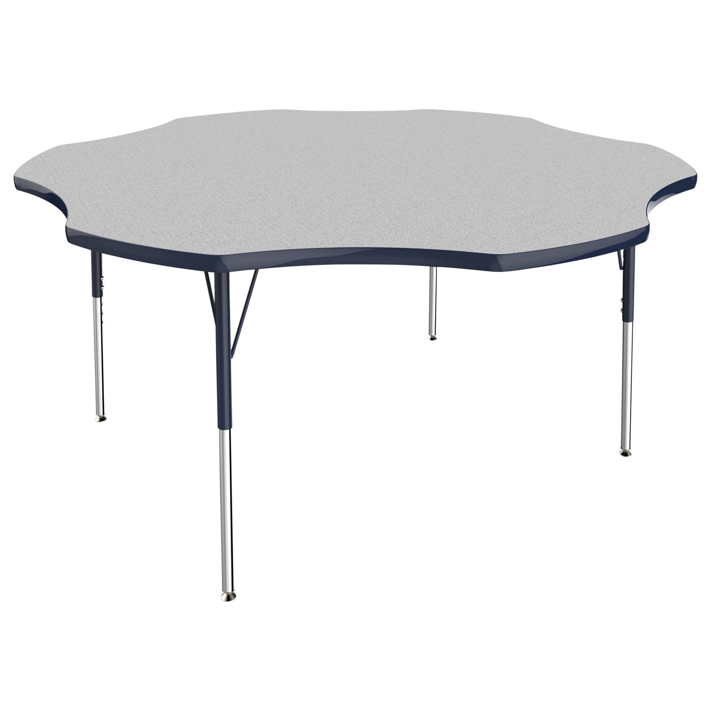 FDP 60" x 60" Flower T - Molding Activity Table with Adjustable Standard Swivel Glide Legs (FDP - 10089 - XX) - SchoolOutlet