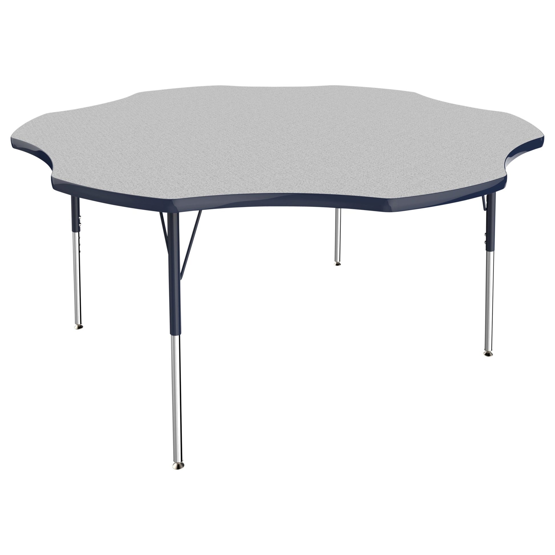 FDP 60" x 60" Flower T - Molding Activity Table with Adjustable Standard Swivel Glide Legs (FDP - 10089 - XX) - SchoolOutlet