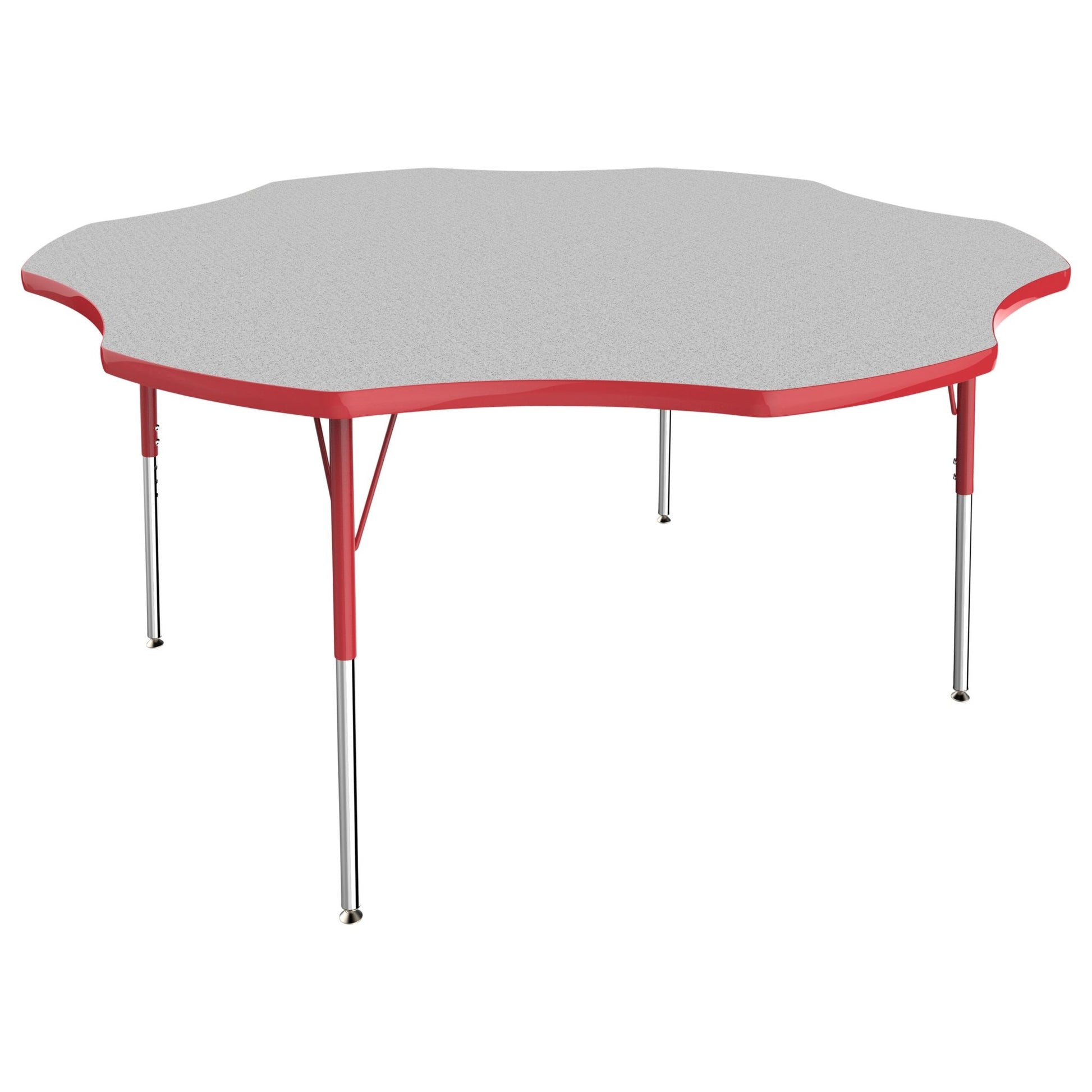 FDP 60" x 60" Flower T - Molding Activity Table with Adjustable Standard Swivel Glide Legs (FDP - 10089 - XX) - SchoolOutlet