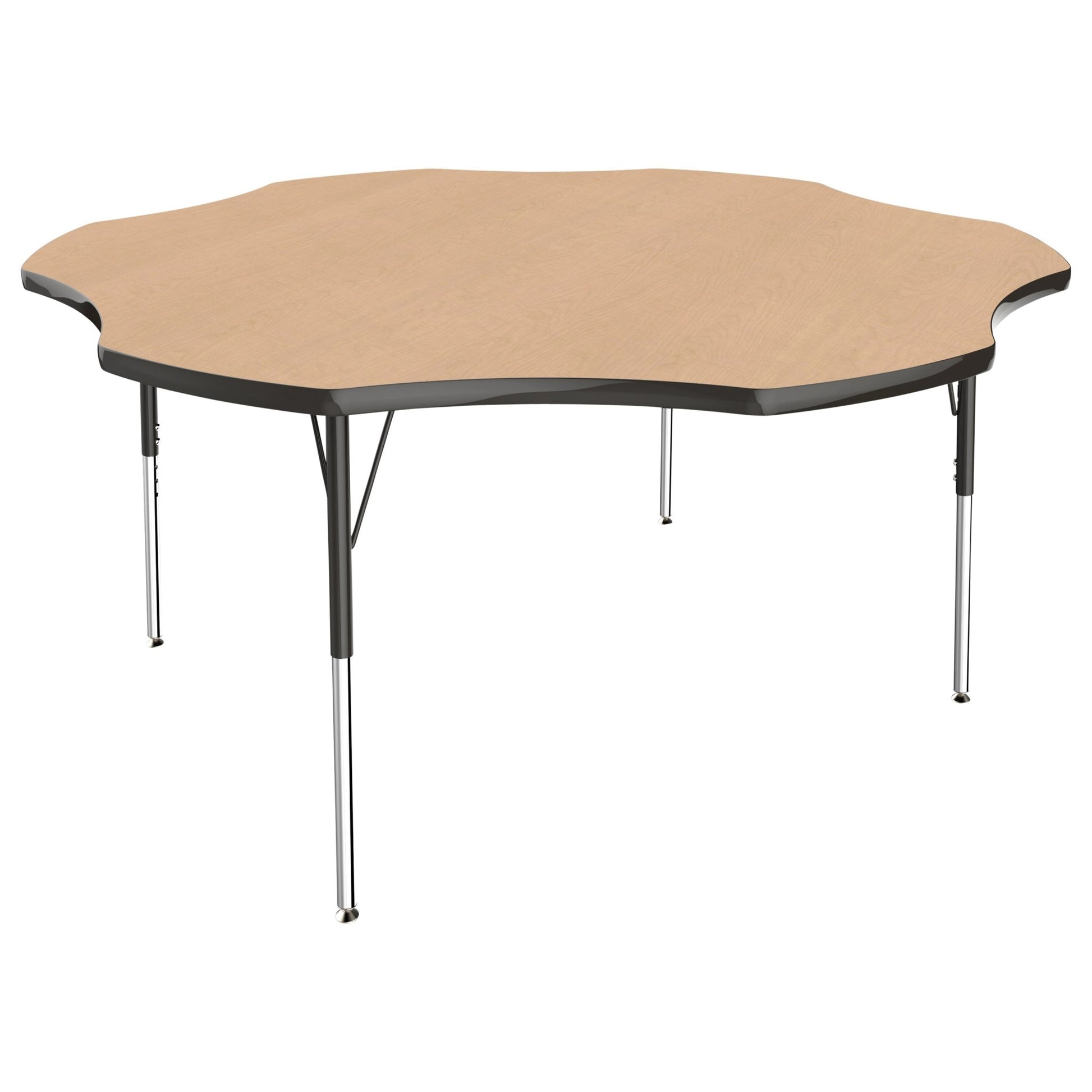 FDP 60" x 60" Flower T - Molding Activity Table with Adjustable Standard Swivel Glide Legs (FDP - 10089 - XX) - SchoolOutlet