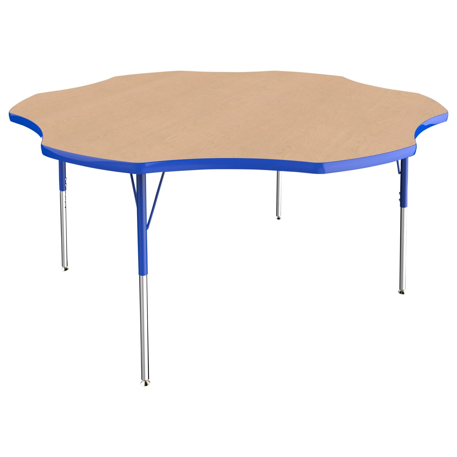 FDP 60" x 60" Flower T - Molding Activity Table with Adjustable Standard Swivel Glide Legs (FDP - 10089 - XX) - SchoolOutlet