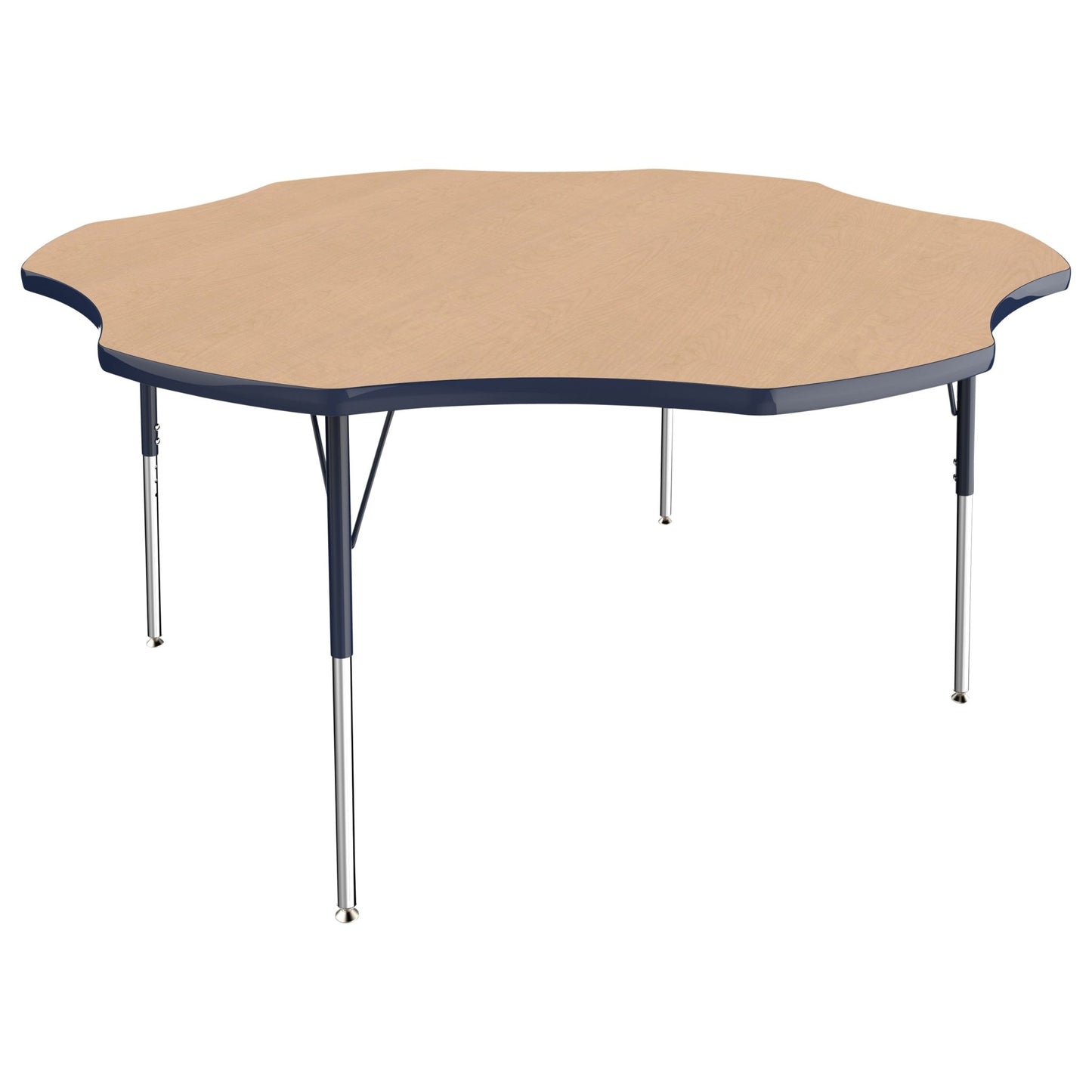 FDP 60" x 60" Flower T - Molding Activity Table with Adjustable Standard Swivel Glide Legs (FDP - 10089 - XX) - SchoolOutlet