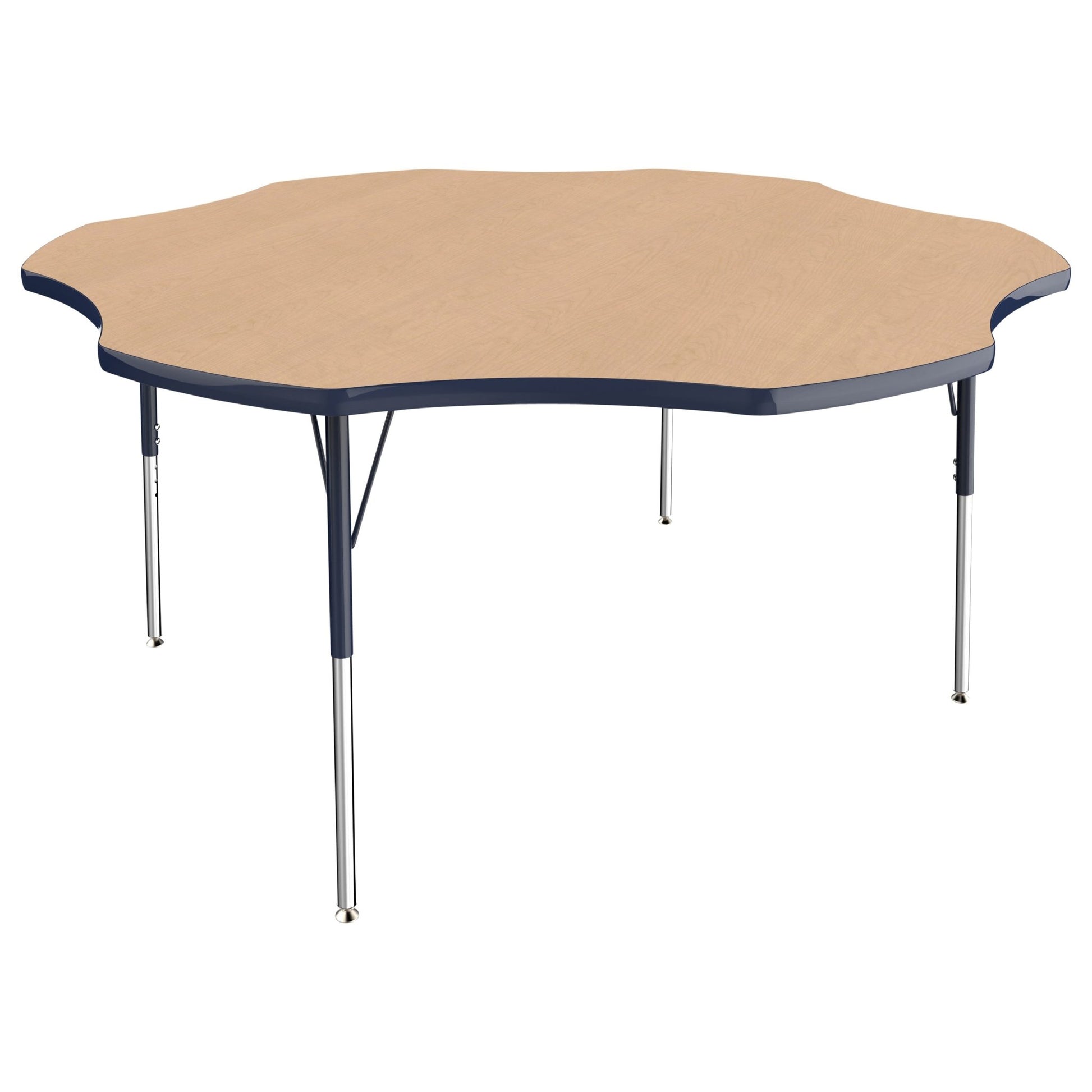 FDP 60" x 60" Flower T - Molding Activity Table with Adjustable Standard Swivel Glide Legs (FDP - 10089 - XX) - SchoolOutlet