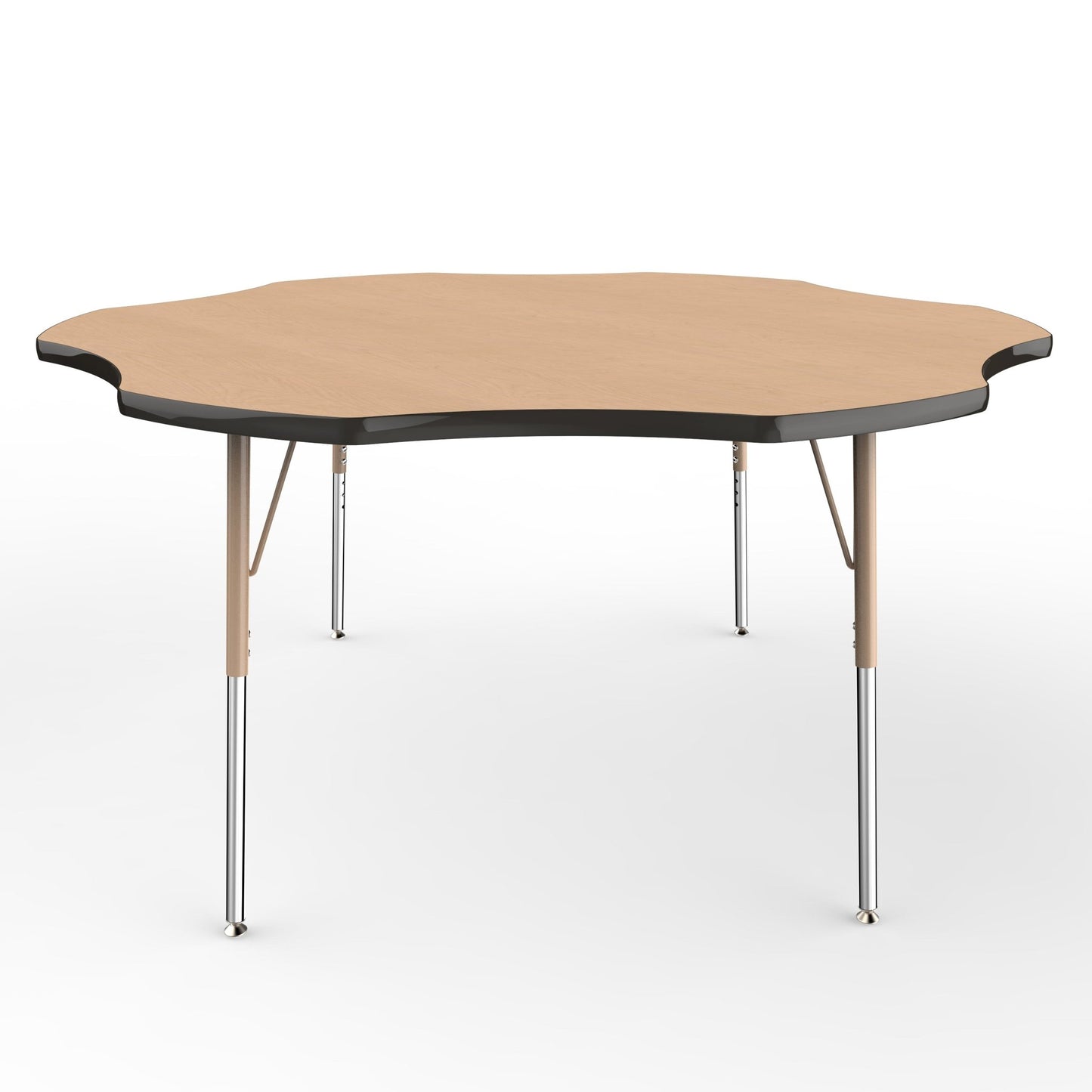 FDP 60" x 60" Flower T - Molding Activity Table with Adjustable Standard Swivel Glide Legs (FDP - 10089 - XX) - SchoolOutlet