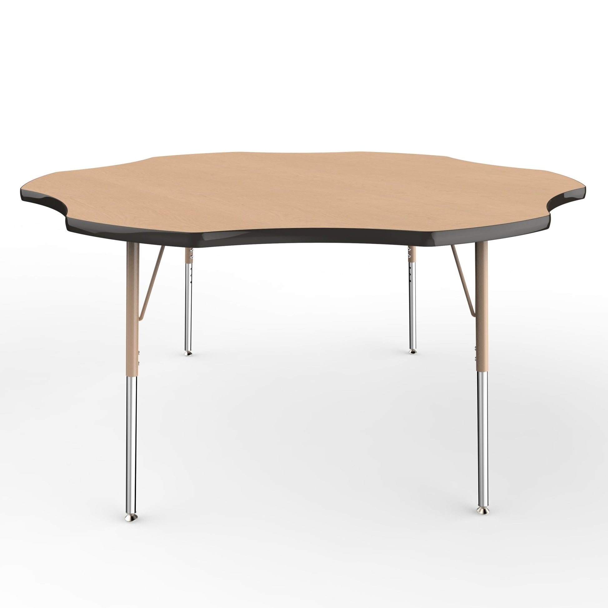 FDP 60" x 60" Flower T - Molding Activity Table with Adjustable Standard Swivel Glide Legs (FDP - 10089 - XX) - SchoolOutlet