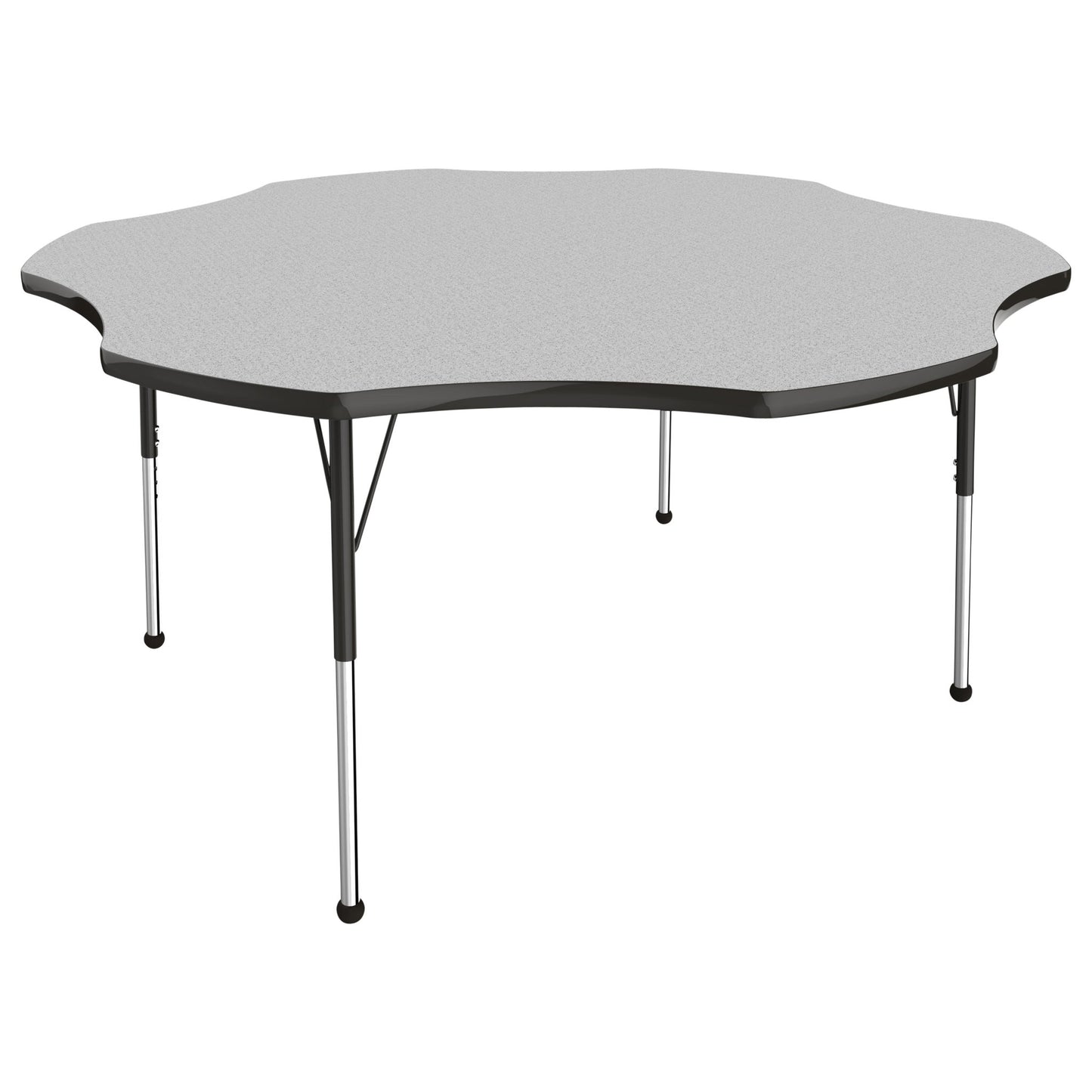 FDP 60" x 60" Flower T - Molding Activity Table with Adjustable Standard Ball Glide Legs (FDP - 10090 - XX) - SchoolOutlet