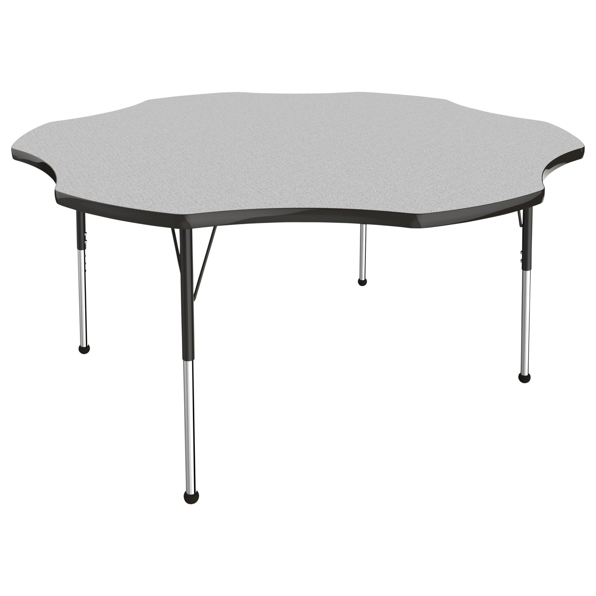 FDP 60" x 60" Flower T - Molding Activity Table with Adjustable Standard Ball Glide Legs (FDP - 10090 - XX) - SchoolOutlet