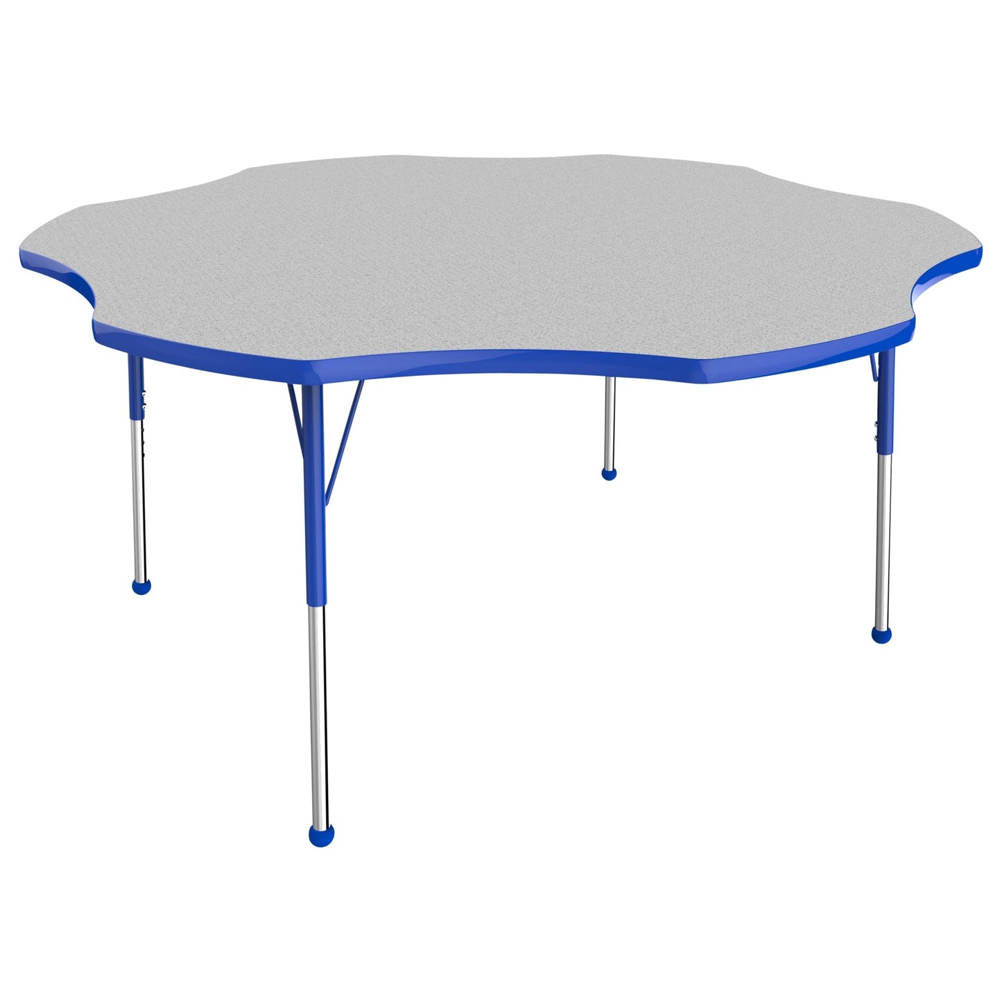 FDP 60" x 60" Flower T - Molding Activity Table with Adjustable Standard Ball Glide Legs (FDP - 10090 - XX) - SchoolOutlet