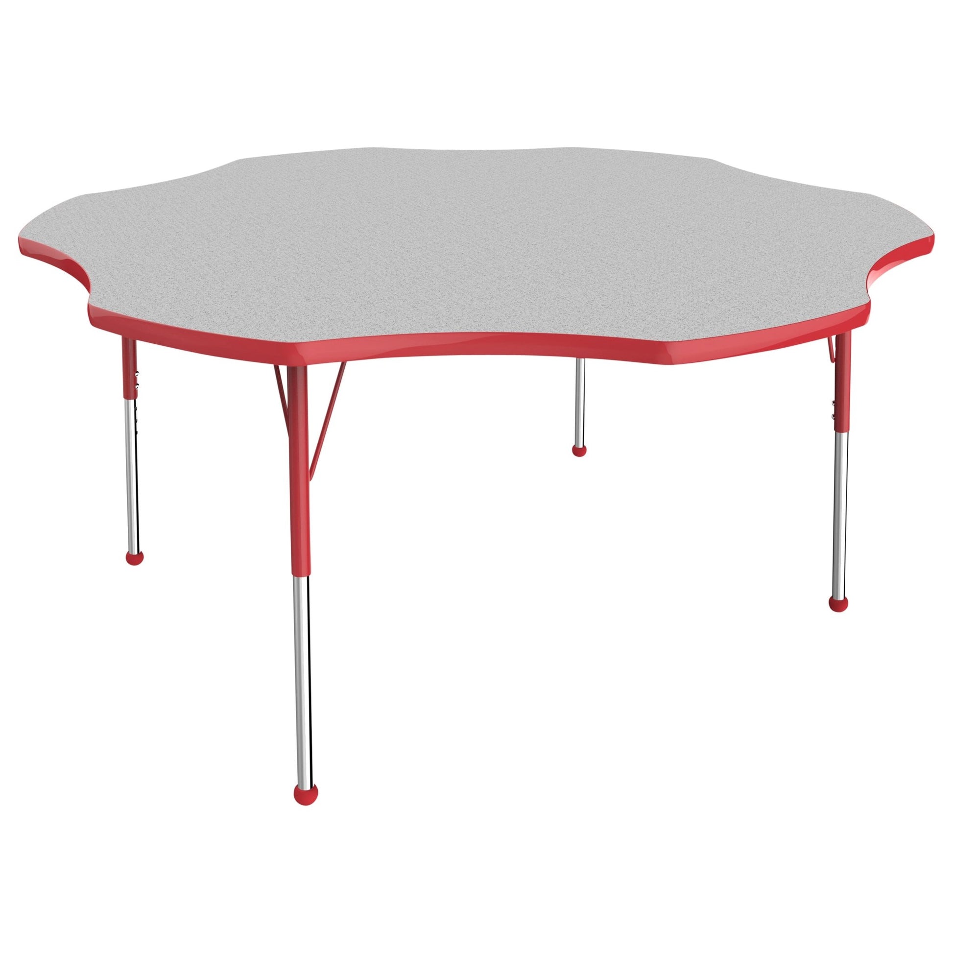 FDP 60" x 60" Flower T - Molding Activity Table with Adjustable Standard Ball Glide Legs (FDP - 10090 - XX) - SchoolOutlet