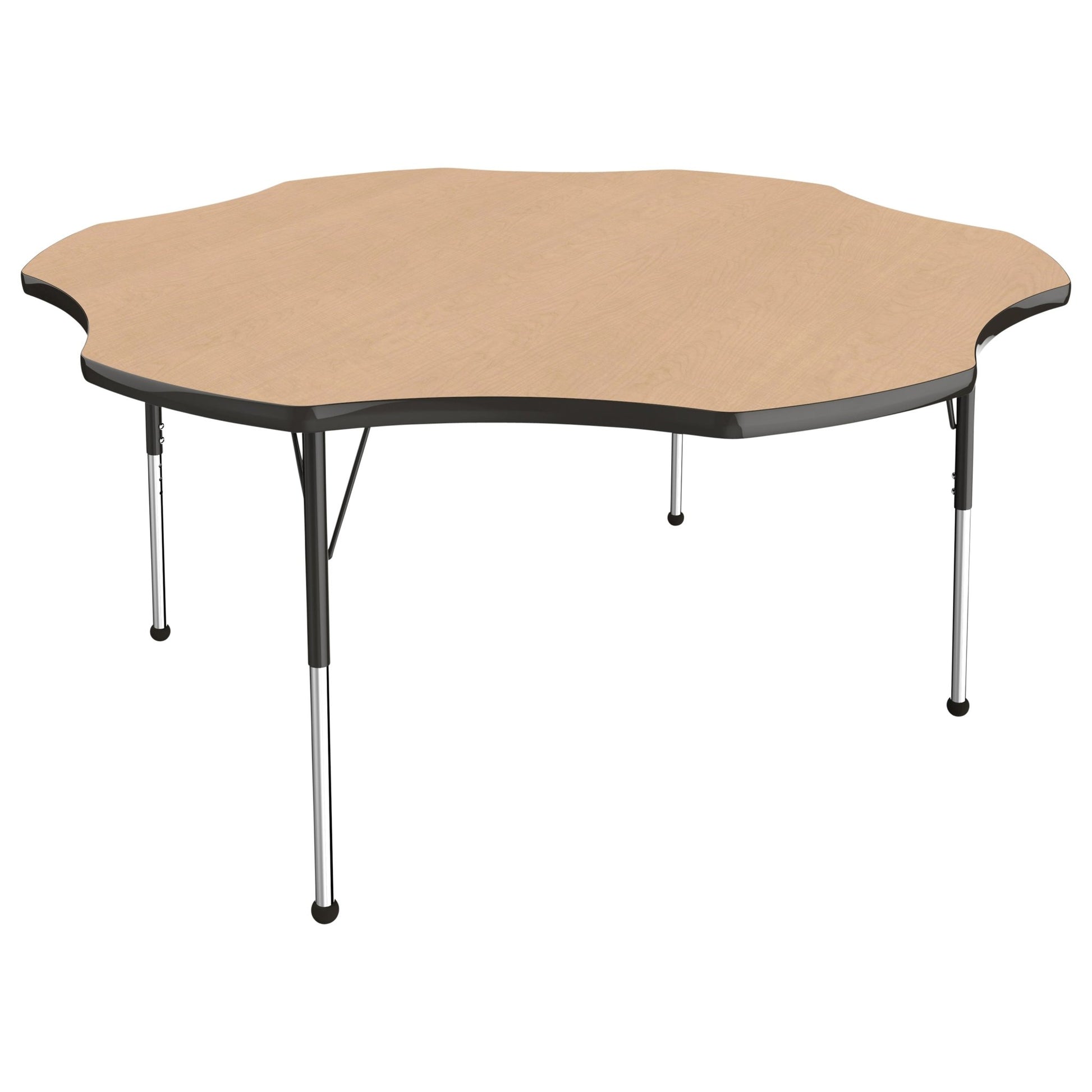 FDP 60" x 60" Flower T - Molding Activity Table with Adjustable Standard Ball Glide Legs (FDP - 10090 - XX) - SchoolOutlet