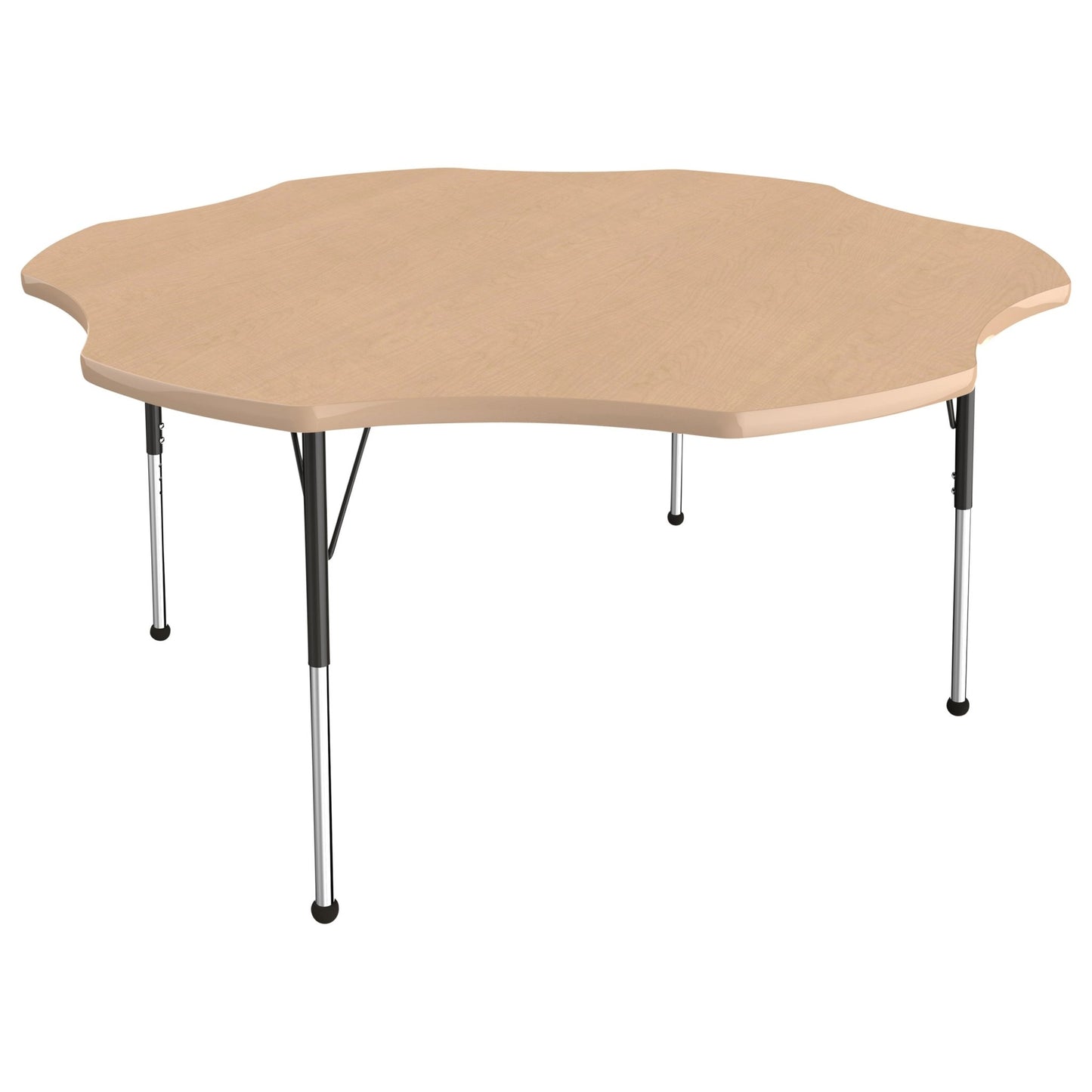 FDP 60" x 60" Flower T - Molding Activity Table with Adjustable Standard Ball Glide Legs (FDP - 10090 - XX) - SchoolOutlet