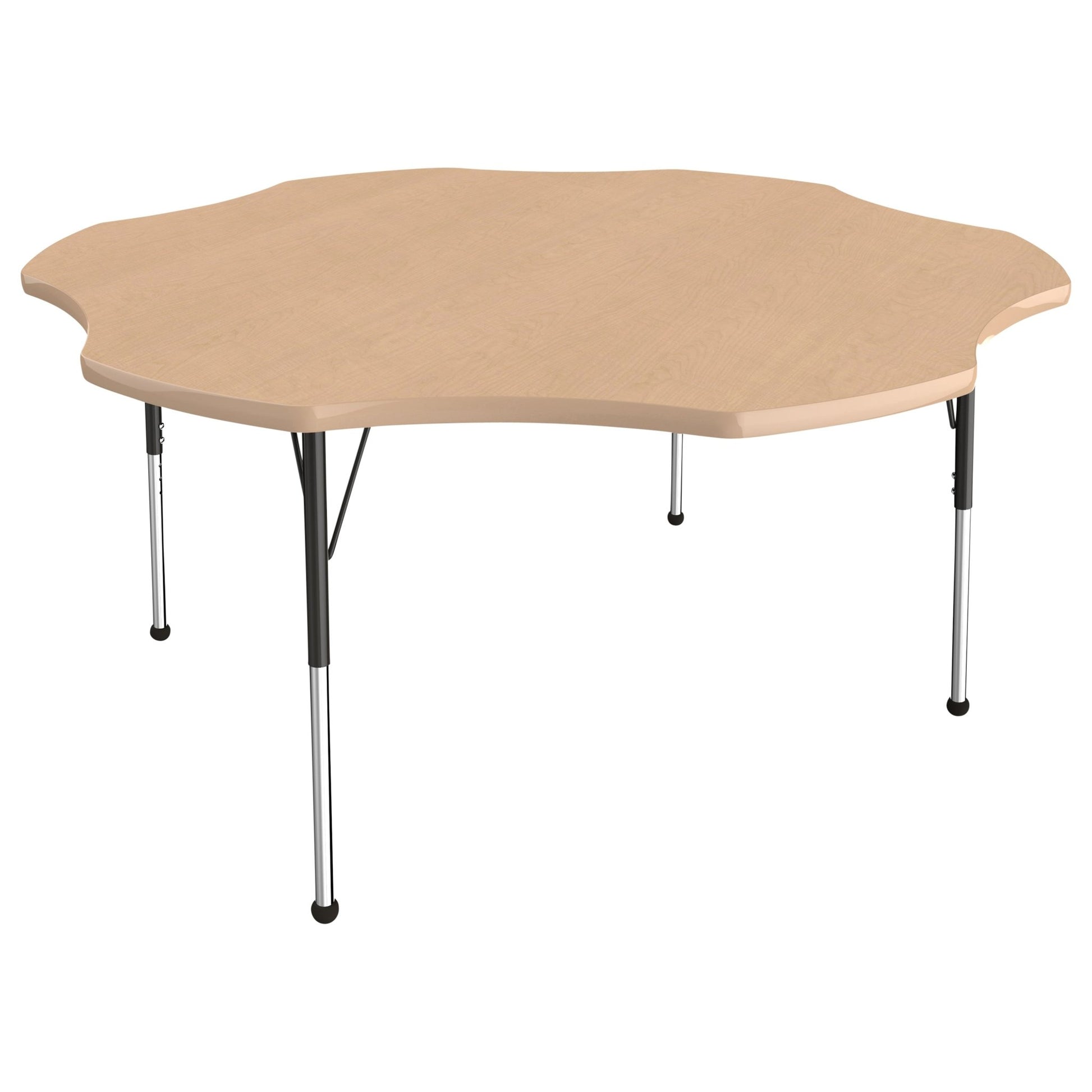FDP 60" x 60" Flower T - Molding Activity Table with Adjustable Standard Ball Glide Legs (FDP - 10090 - XX) - SchoolOutlet