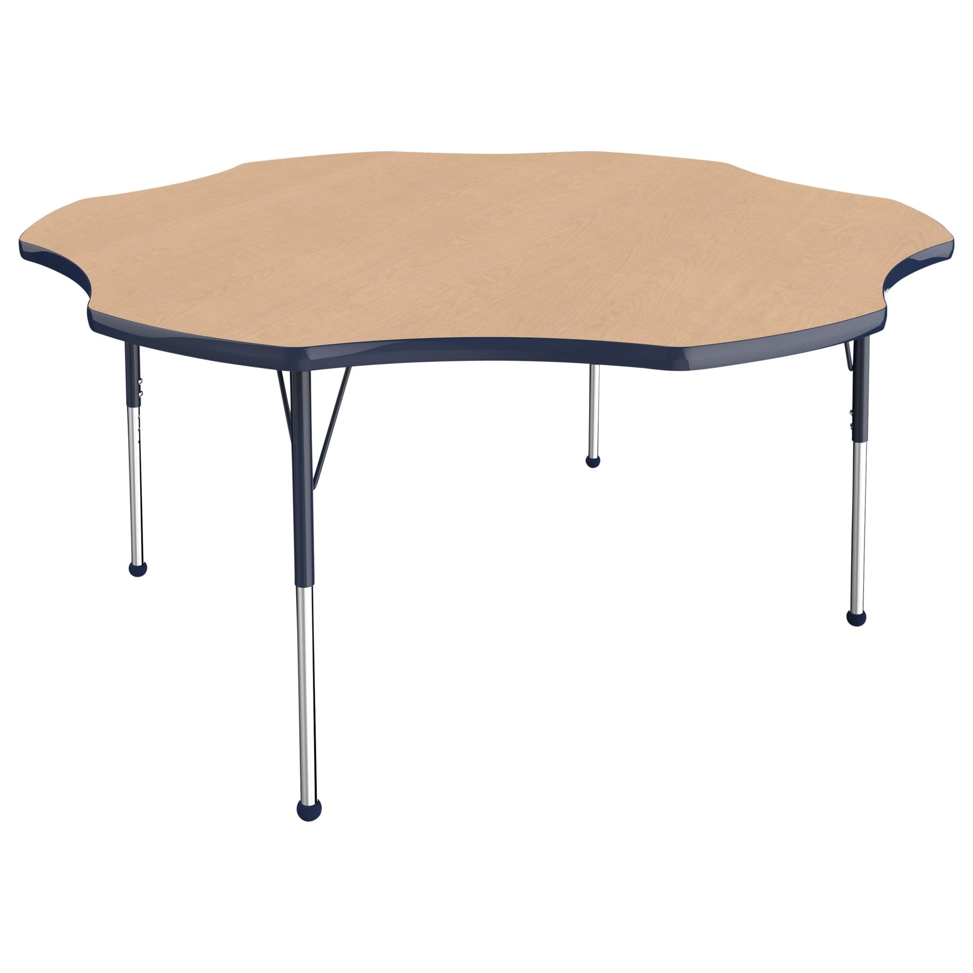 FDP 60" x 60" Flower T - Molding Activity Table with Adjustable Standard Ball Glide Legs (FDP - 10090 - XX) - SchoolOutlet