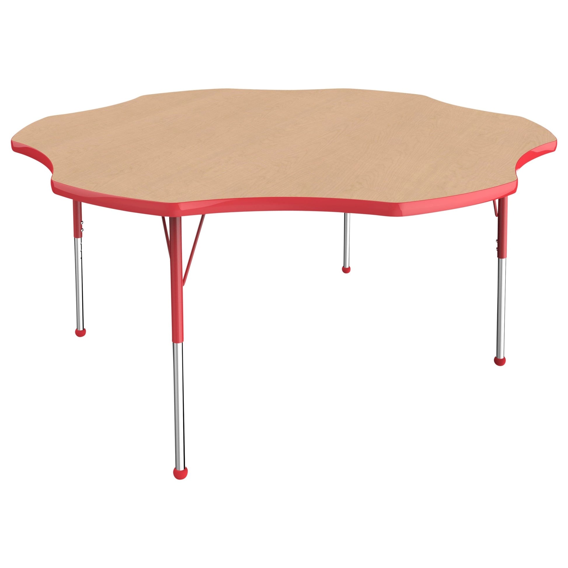 FDP 60" x 60" Flower T - Molding Activity Table with Adjustable Standard Ball Glide Legs (FDP - 10090 - XX) - SchoolOutlet