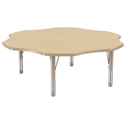 FDP 60" x 60" Flower T-Molding Activity Table with Adjustable Chunky Legs (FDP-10091-XX)
