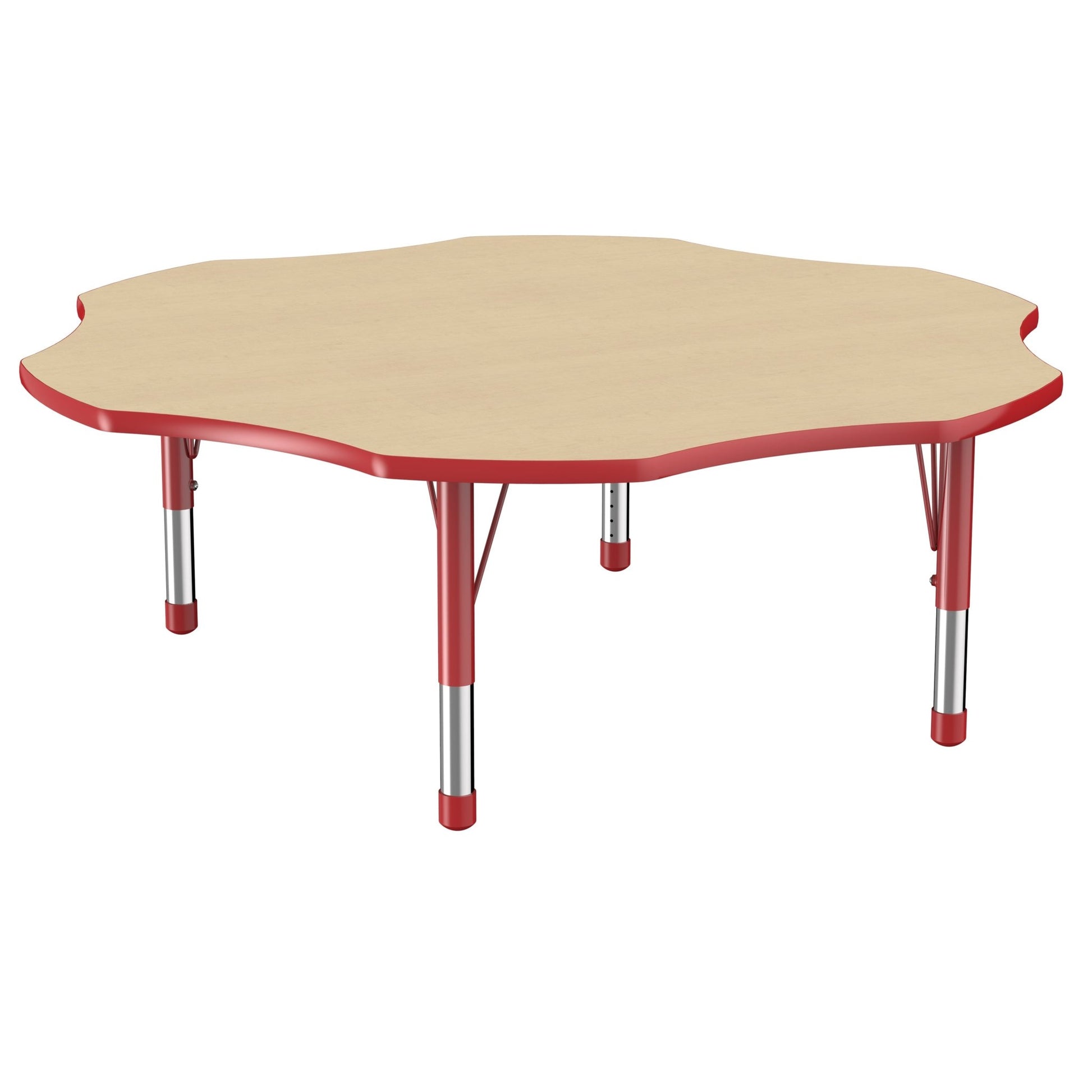 FDP 60" x 60" Flower T - Molding Activity Table with Adjustable Chunky Legs (FDP - 10091 - XX) - SchoolOutlet