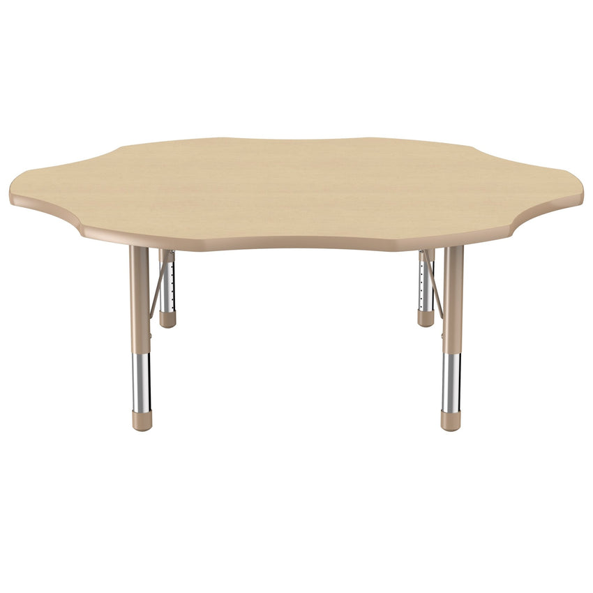 FDP 60" x 60" Flower T - Molding Activity Table with Adjustable Chunky Legs (FDP - 10091 - XX) - SchoolOutlet