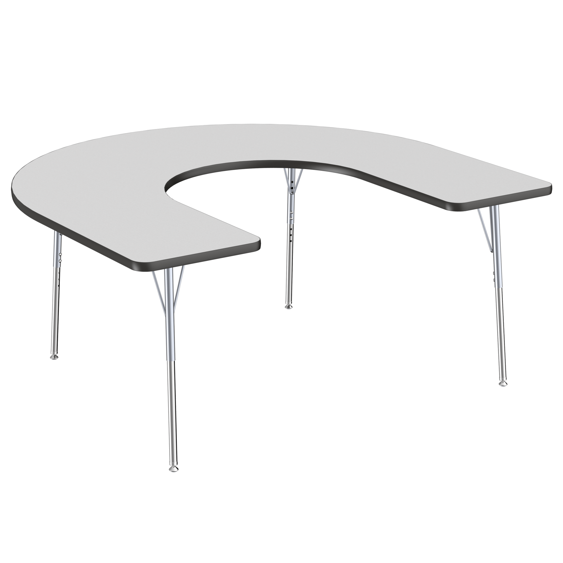 FDP 60" x 66" Horseshoe T - Molding Activity Table with Adjustable Standard Swivel Glide Legs (FDP - 10093 - XX) - SchoolOutlet