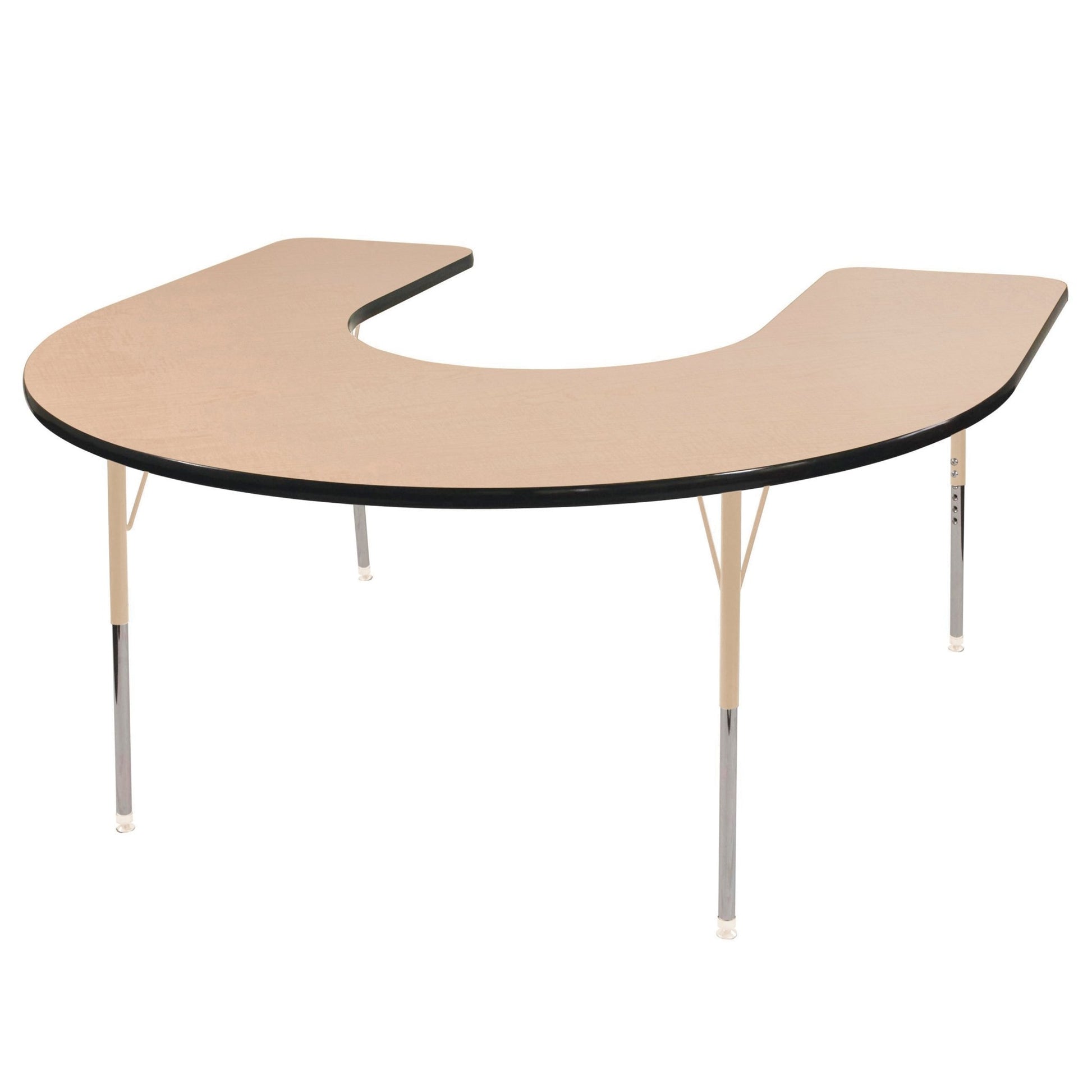 FDP 60" x 66" Horseshoe T - Molding Activity Table with Adjustable Standard Swivel Glide Legs (FDP - 10093 - XX) - SchoolOutlet