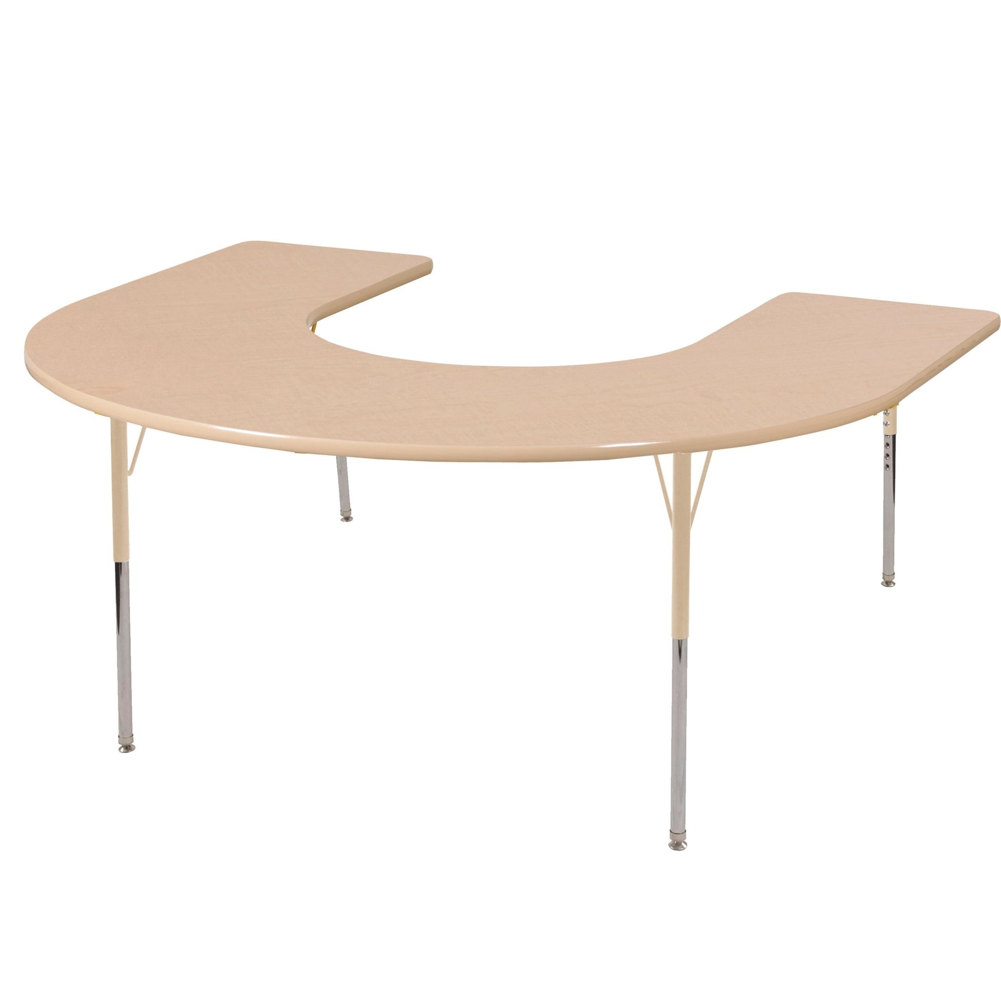 FDP 60" x 66" Horseshoe T - Molding Activity Table with Adjustable Standard Swivel Glide Legs (FDP - 10093 - XX) - SchoolOutlet