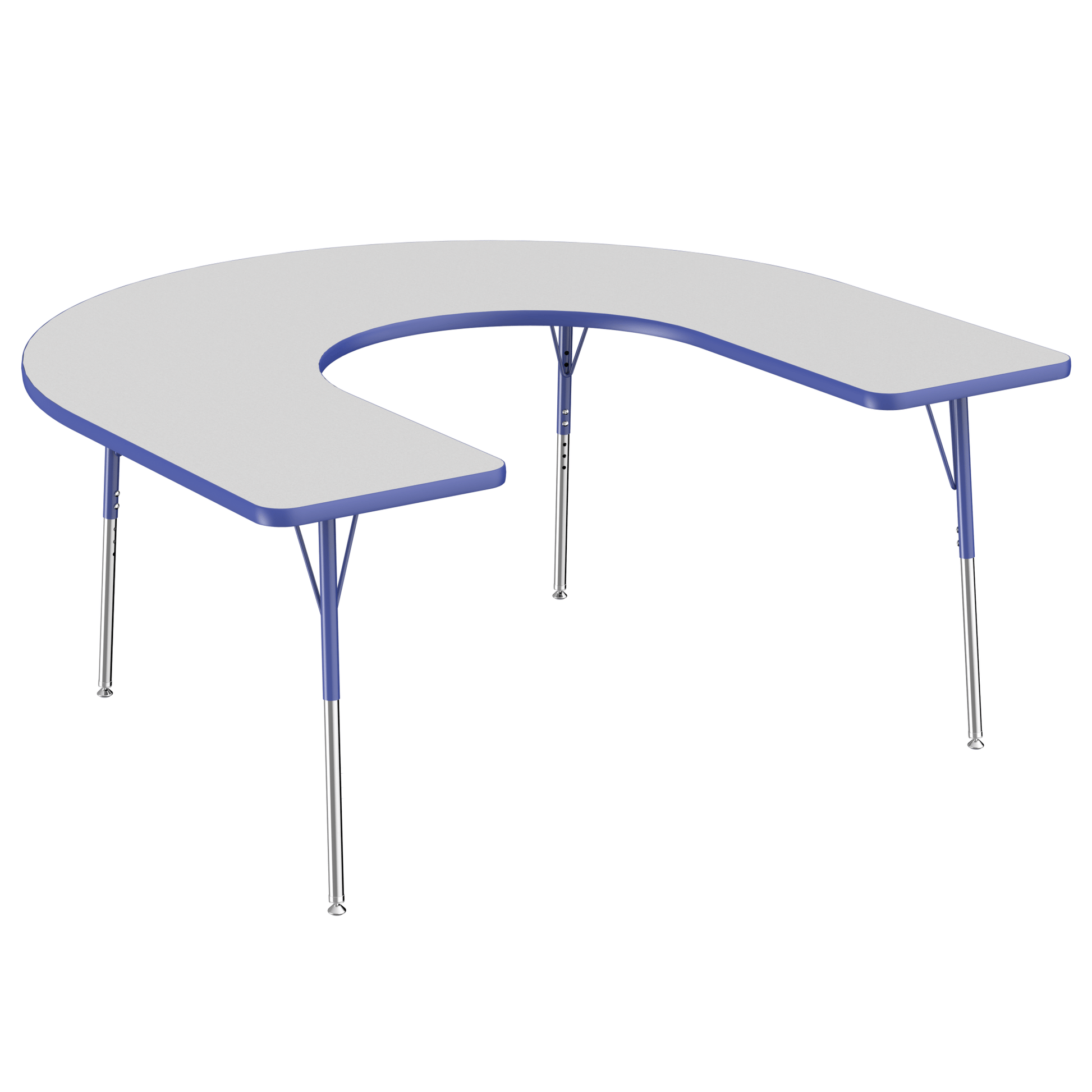 FDP 60" x 66" Horseshoe T - Molding Activity Table with Adjustable Standard Swivel Glide Legs (FDP - 10093 - XX) - SchoolOutlet