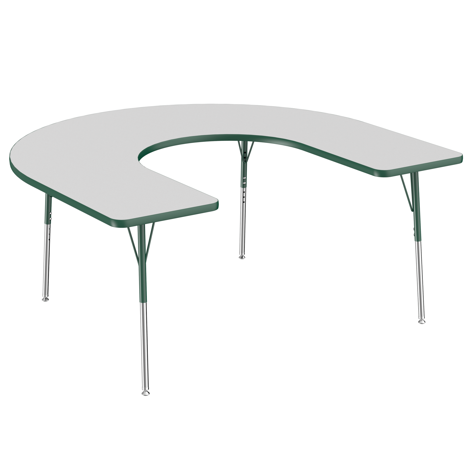 FDP 60" x 66" Horseshoe T - Molding Activity Table with Adjustable Standard Swivel Glide Legs (FDP - 10093 - XX) - SchoolOutlet