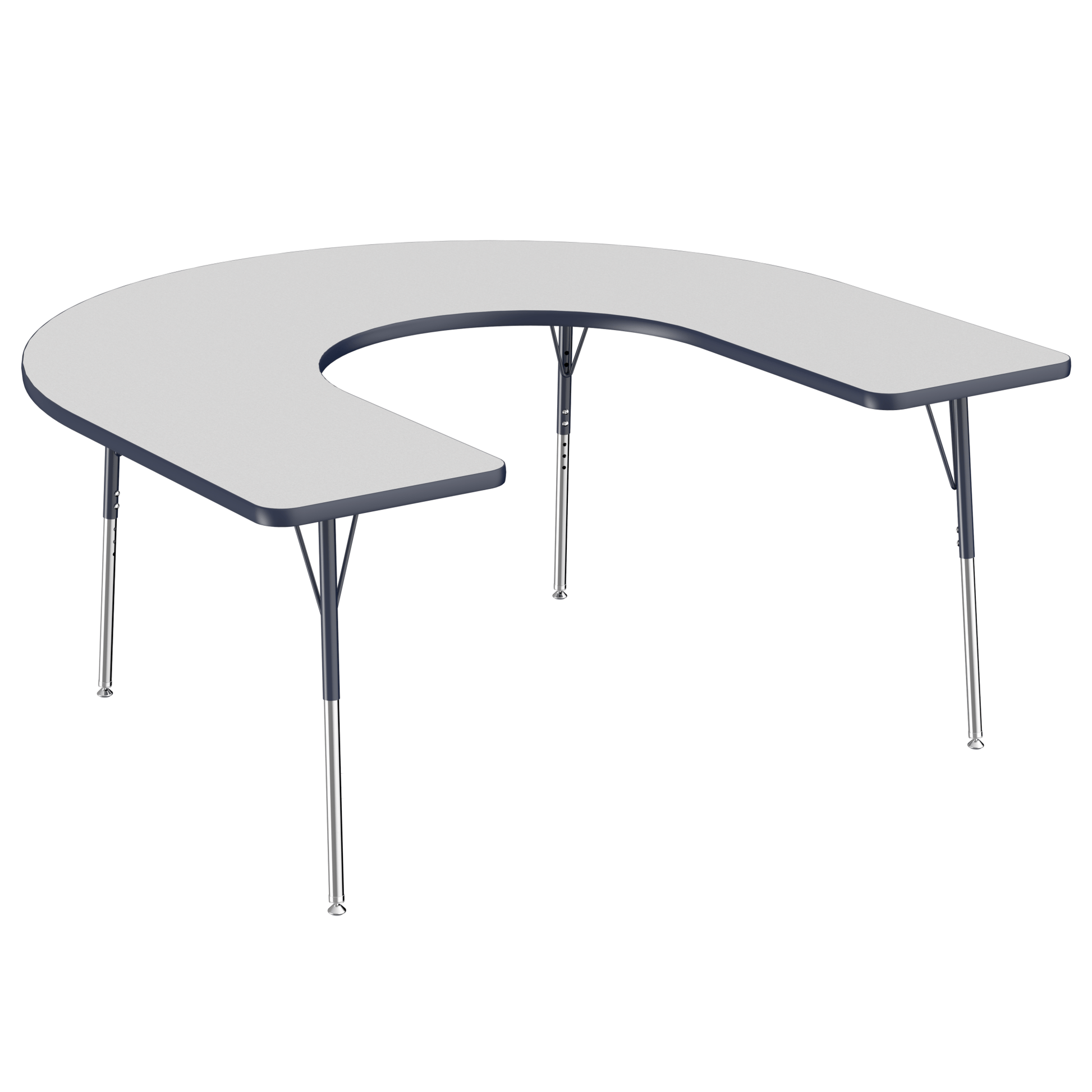 FDP 60" x 66" Horseshoe T - Molding Activity Table with Adjustable Standard Swivel Glide Legs (FDP - 10093 - XX) - SchoolOutlet