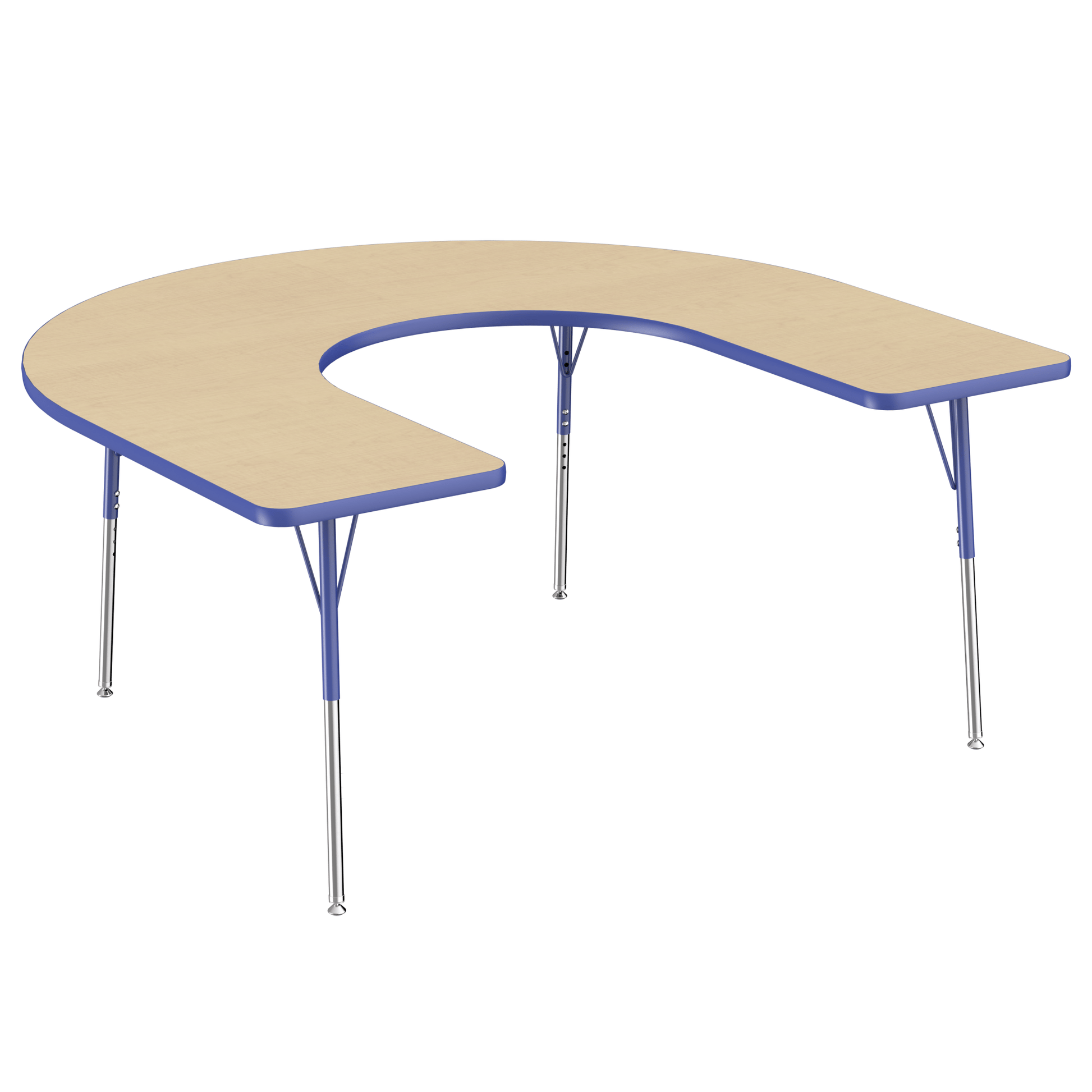 FDP 60" x 66" Horseshoe T - Molding Activity Table with Adjustable Standard Swivel Glide Legs (FDP - 10093 - XX) - SchoolOutlet