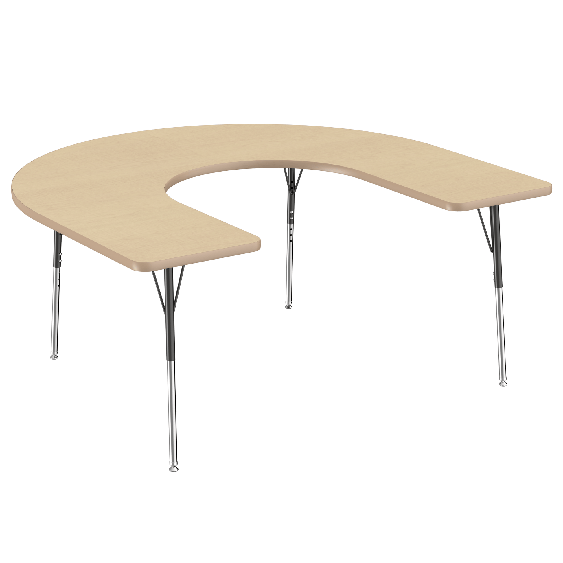 FDP 60" x 66" Horseshoe T - Molding Activity Table with Adjustable Standard Swivel Glide Legs (FDP - 10093 - XX) - SchoolOutlet