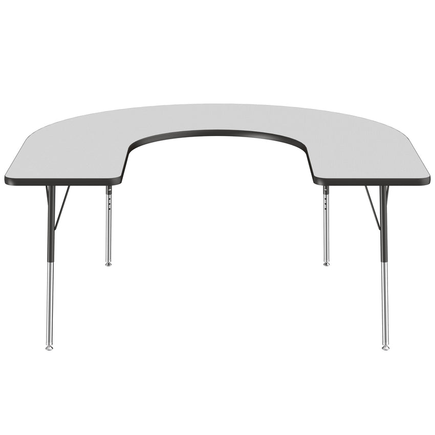 FDP 60" x 66" Horseshoe T - Molding Activity Table with Adjustable Standard Swivel Glide Legs (FDP - 10093 - XX) - SchoolOutlet